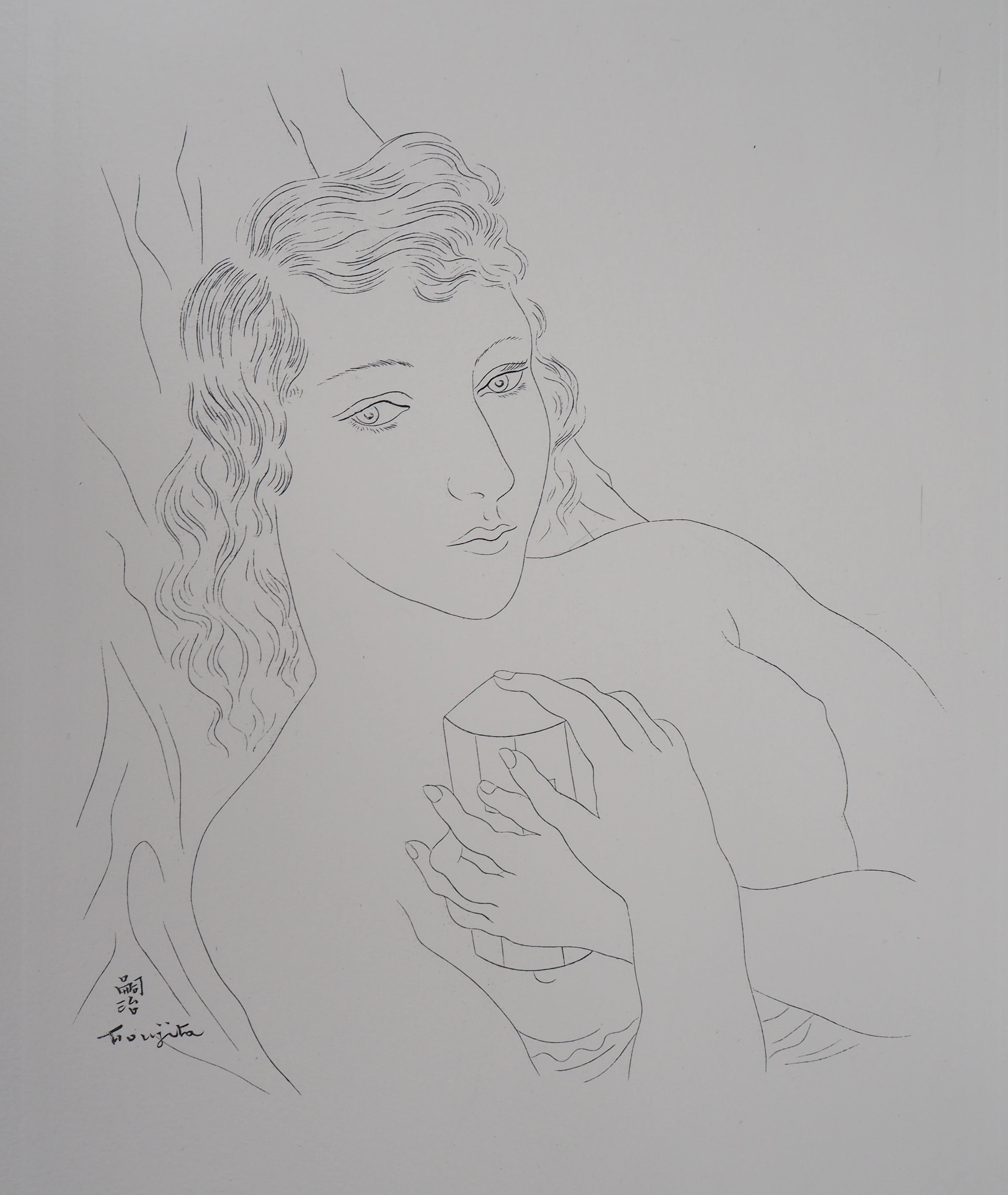 Tsuguharu FOUJITA - Isabey, mon seul ami - Gravure originale signée