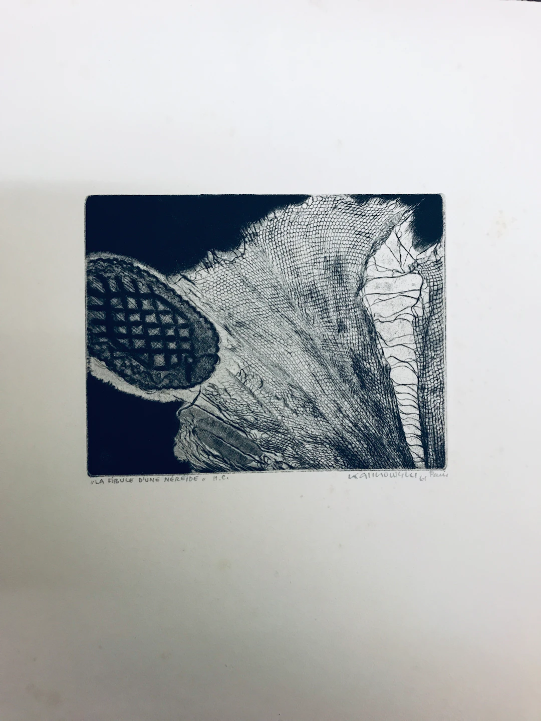 Horst Egon KALINOWSKI - La fibule d’une néréide - Gravure signée au crayon
