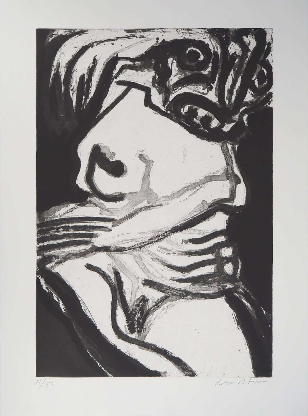 Bengt LINDSTROM : Le Chaman - Gravure originale signée
