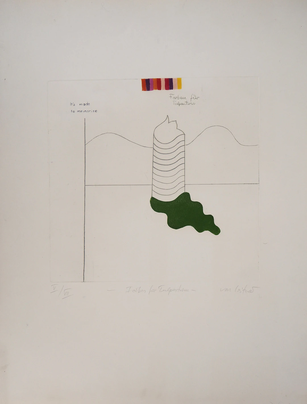 Gudrun VON LEITNER - Tour de tulipes - Eau-forte originale signée et numérotée