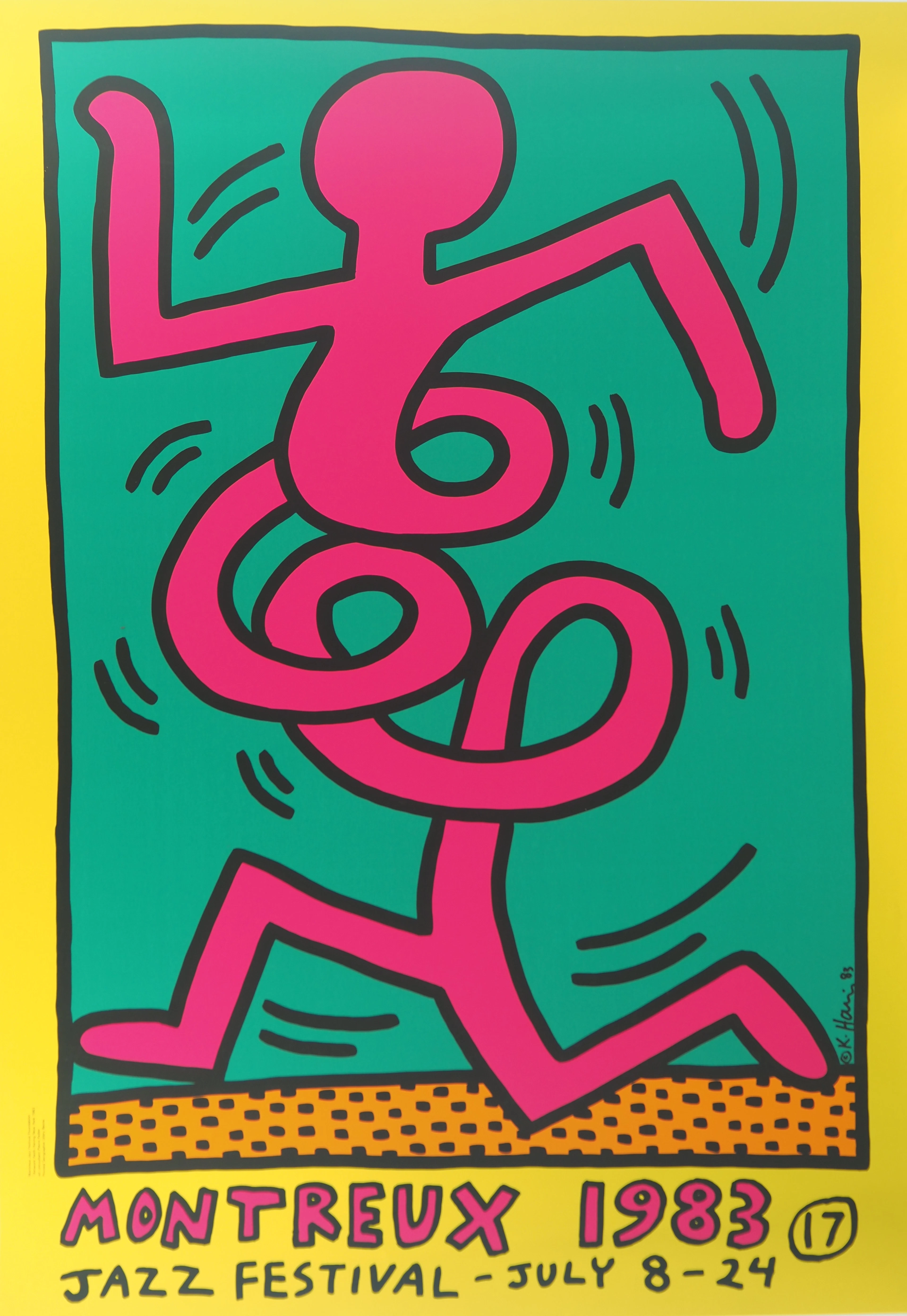 Keith HARING : Swing Yellow - Montreux Jazz Festival - Sérigraphie