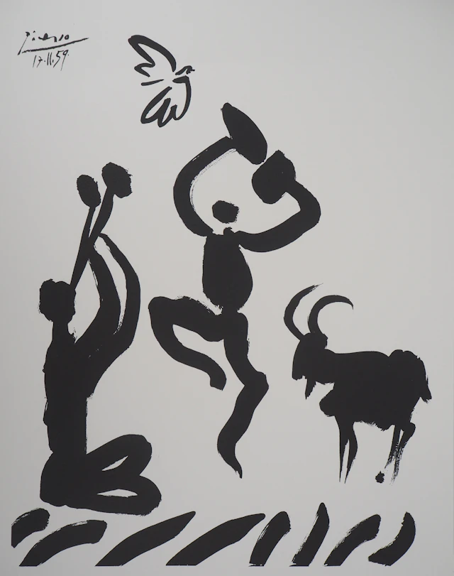 Pablo PICASSO : La Danse des Faunes - Lithographie signée