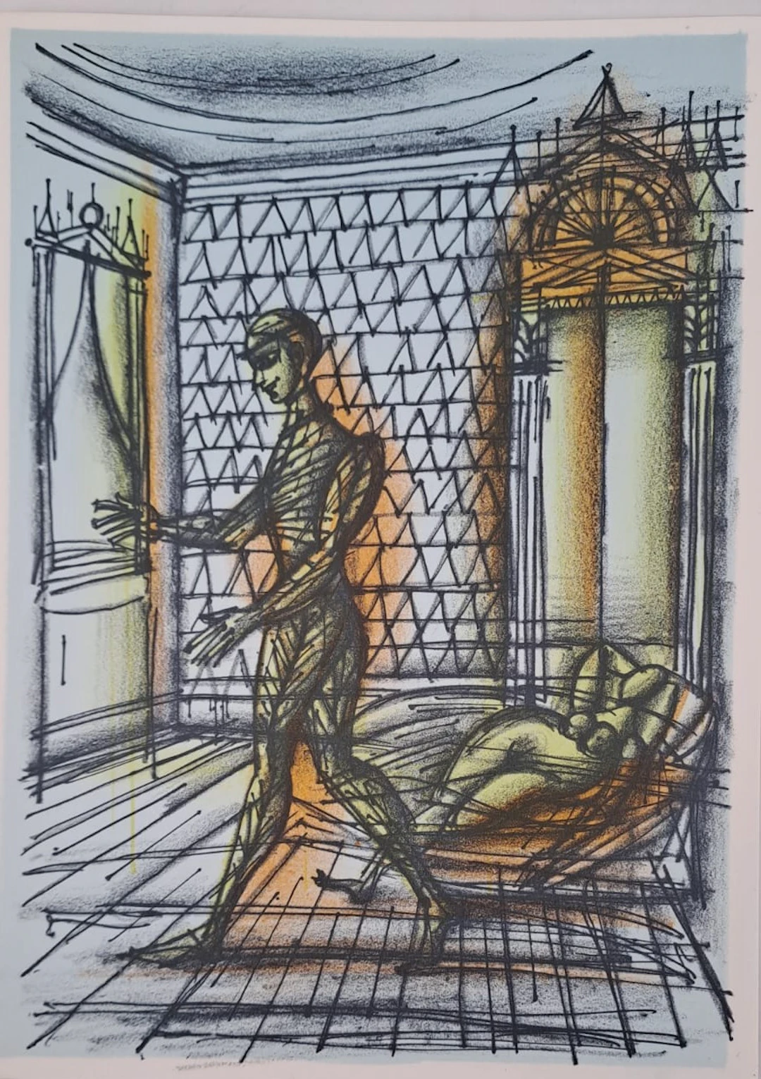 Jean Carzou - Le couple - Lithographie originale