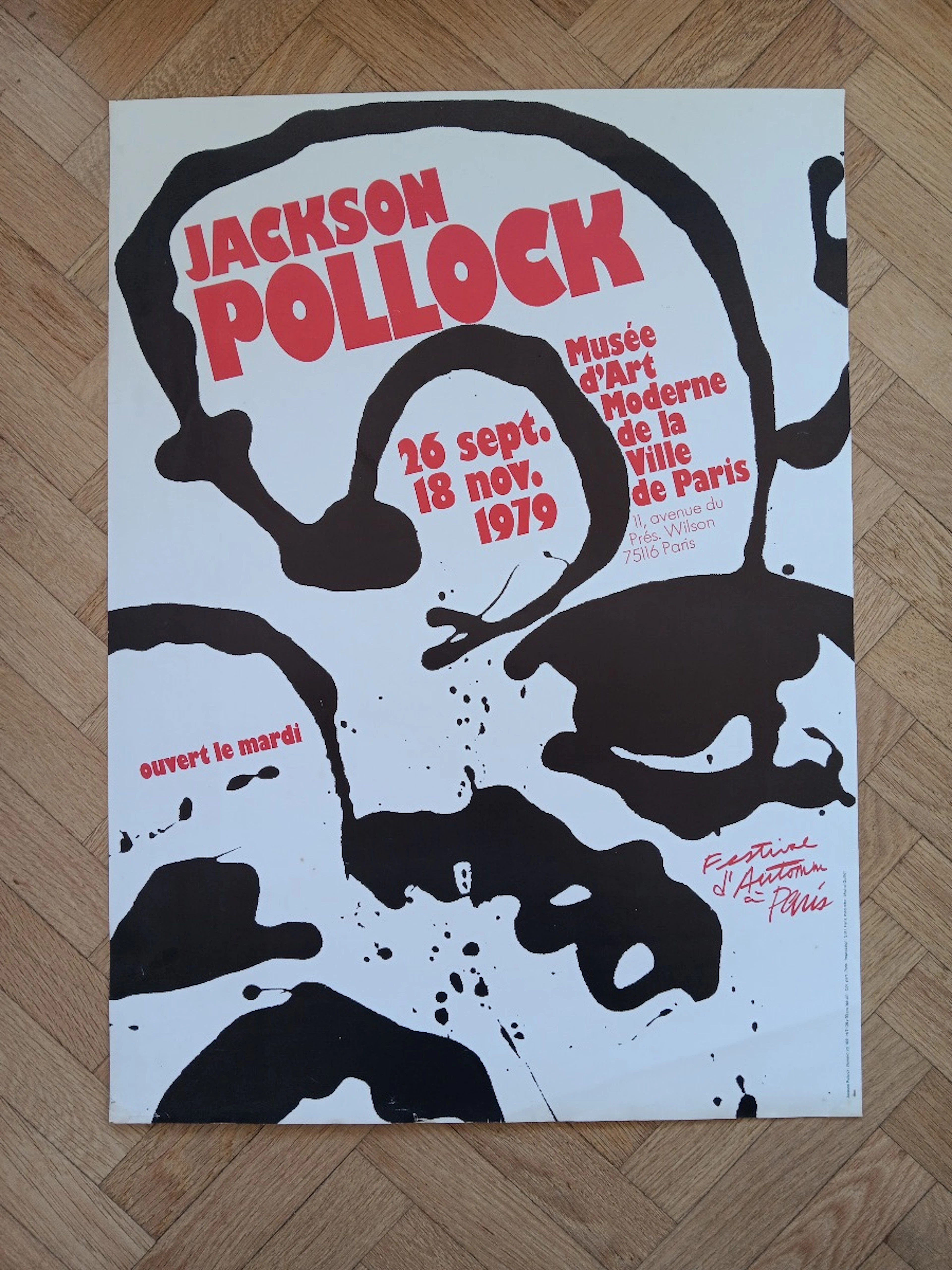 Jackson POLLOCK - Affiche originale d’exposition - Paris - 1979