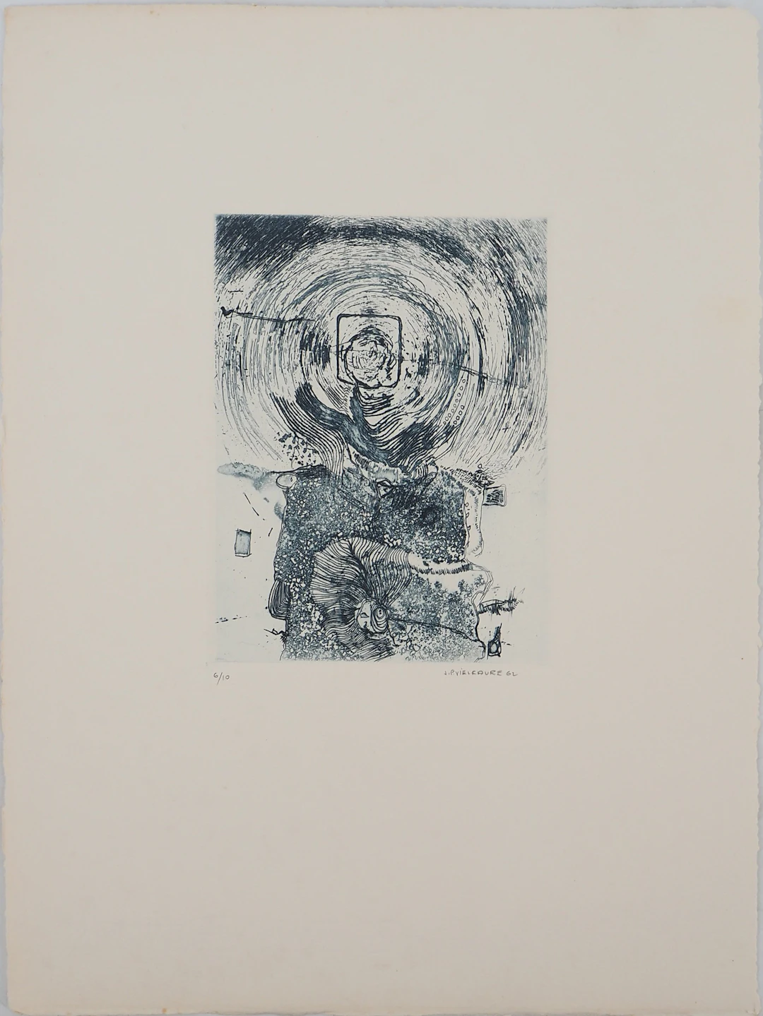 Jean-Pierre VIELFAURE : Tourbillon, Gravure originale signée