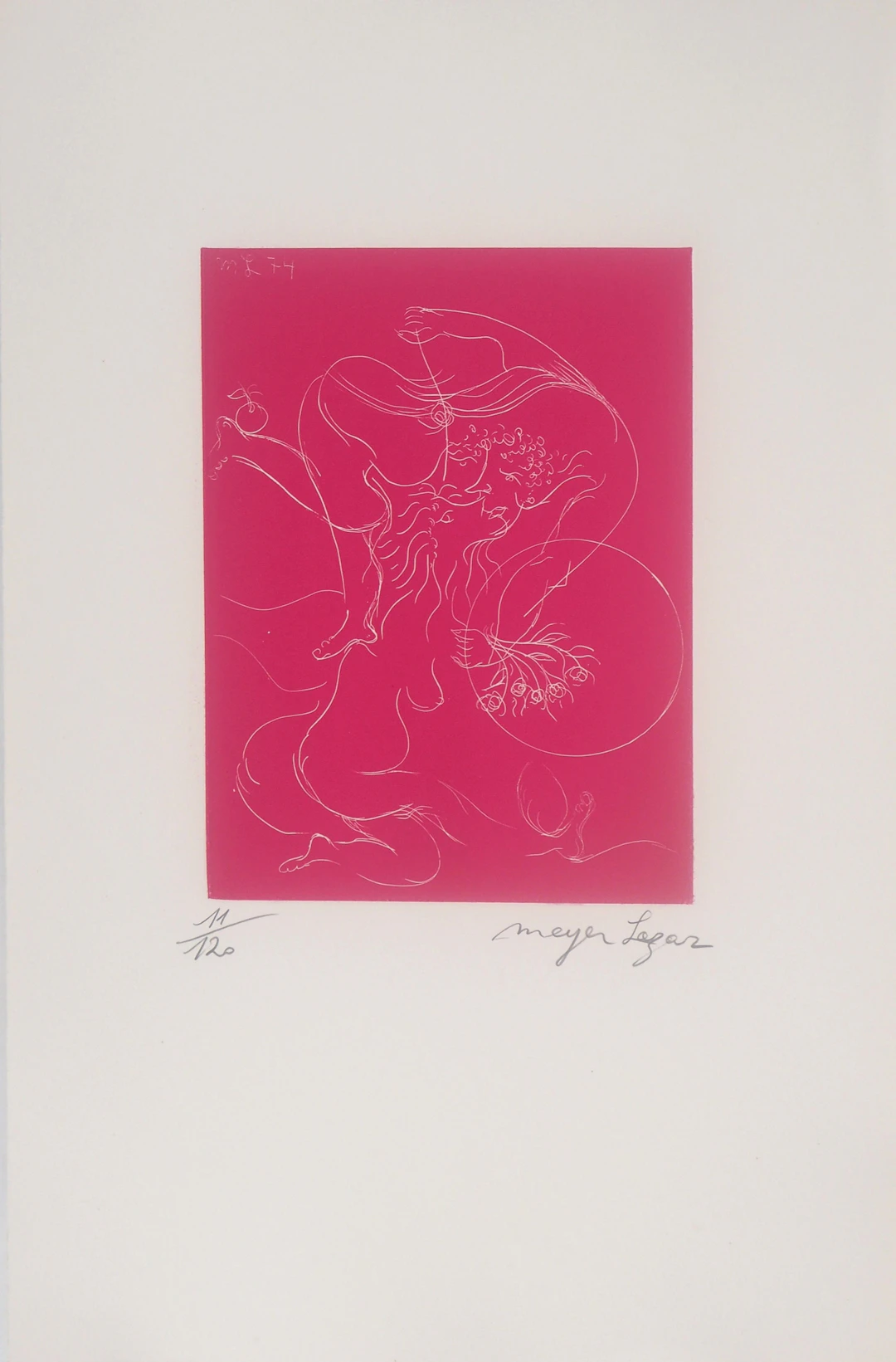 Meyer LAZAR : Baiser solaire, Gravure originale signée
