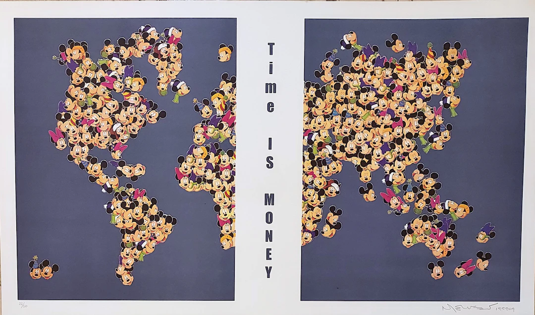 Nelson LEIRNER - Time is Money - Lithographie