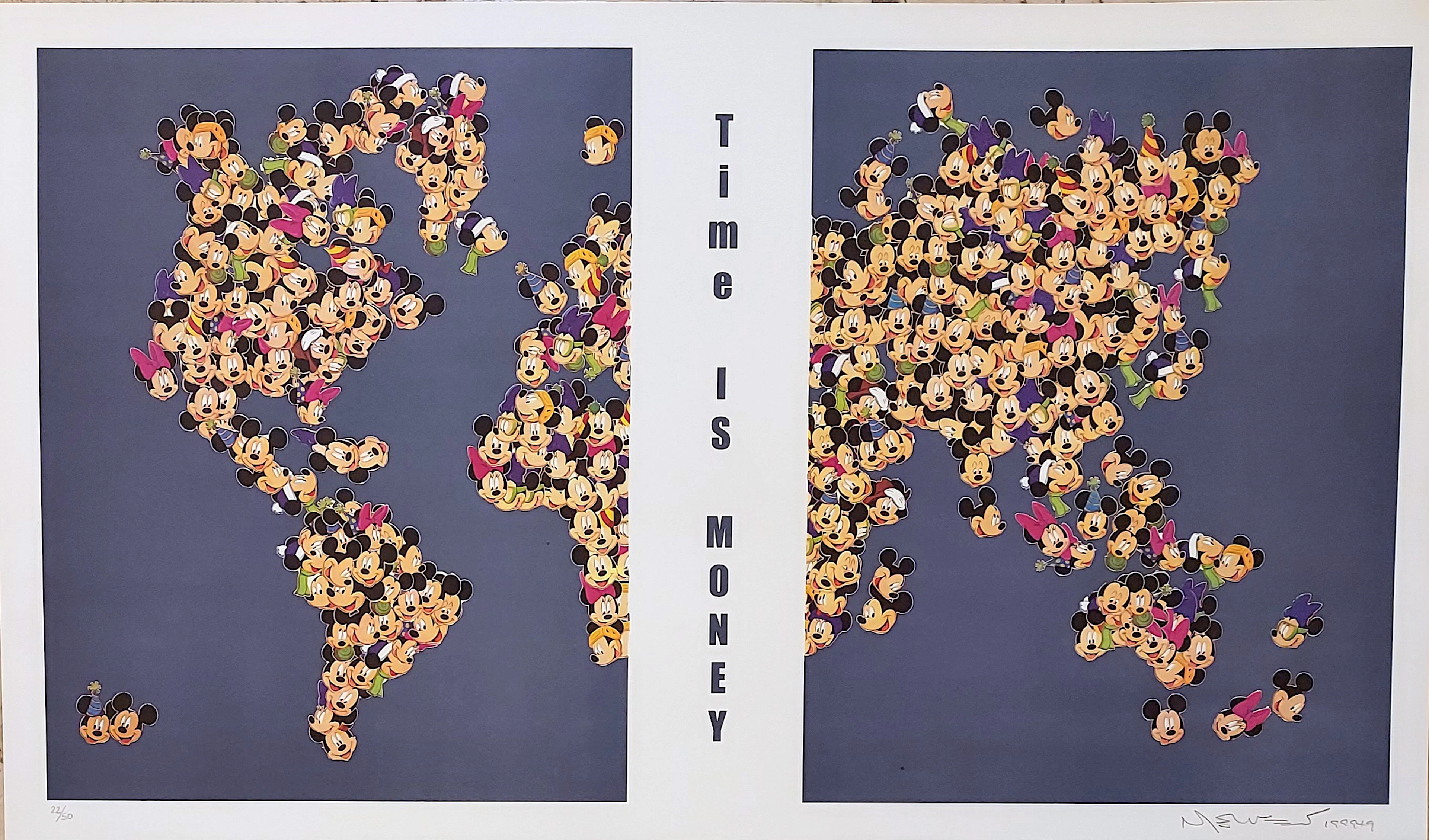 Nelson LEIRNER - Time is Money - Lithographie