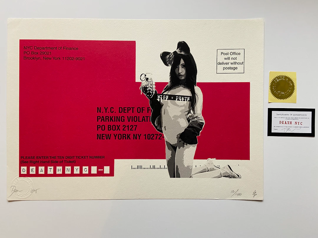 Death NYC - NYC Department of finance, 2015 - Sérigraphie signée au crayon