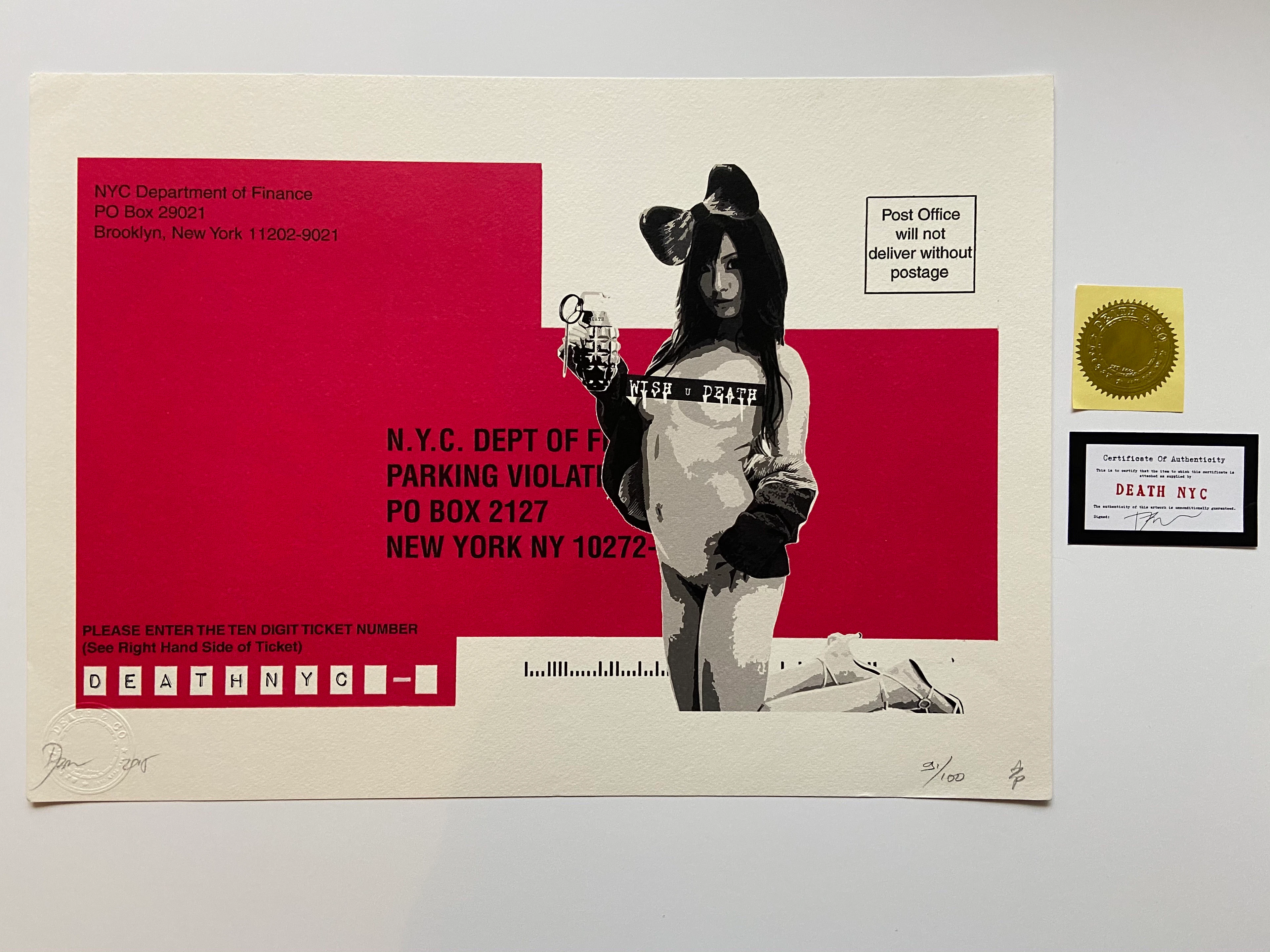 Death NYC - NYC Department of finance, 2015 - Sérigraphie signée au crayon