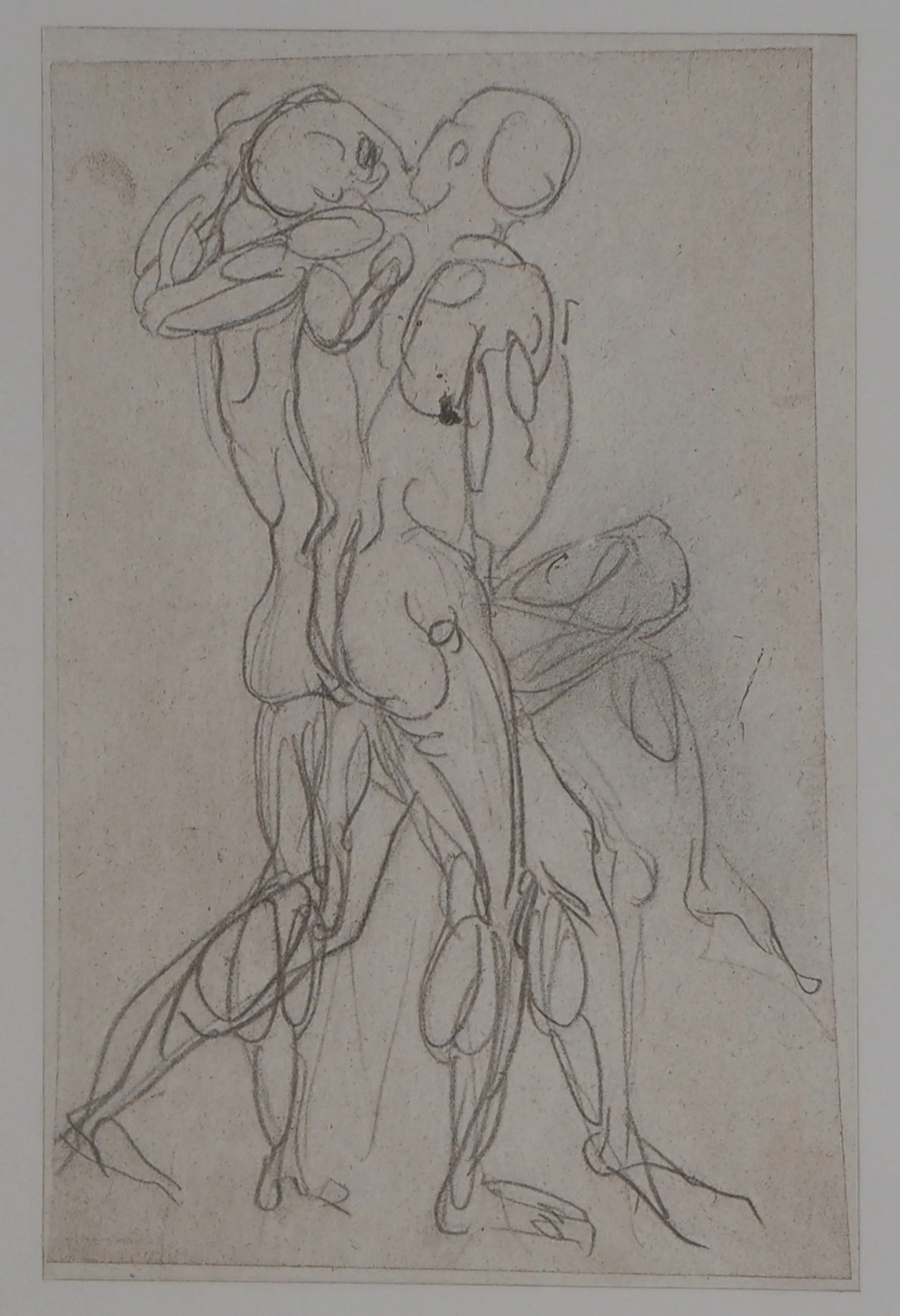 Auguste RODIN (d’après) : Etude de la lutte - Gravure