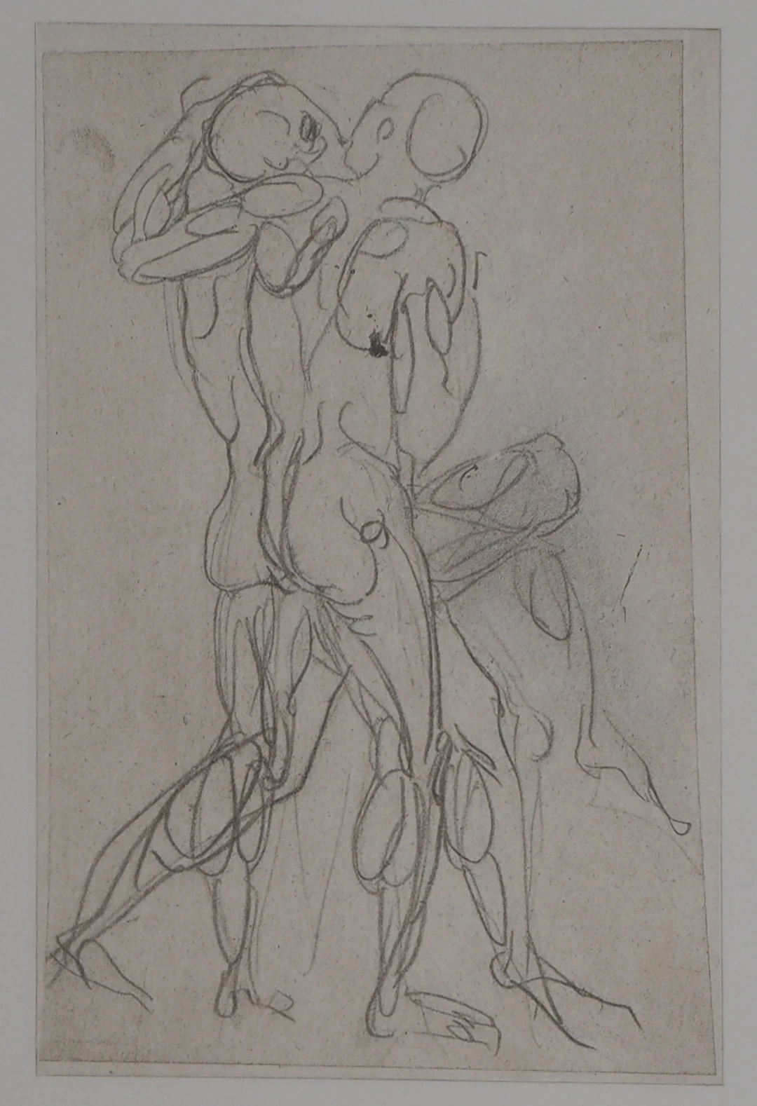 Auguste RODIN (d’après) : Etude de la lutte - Gravure