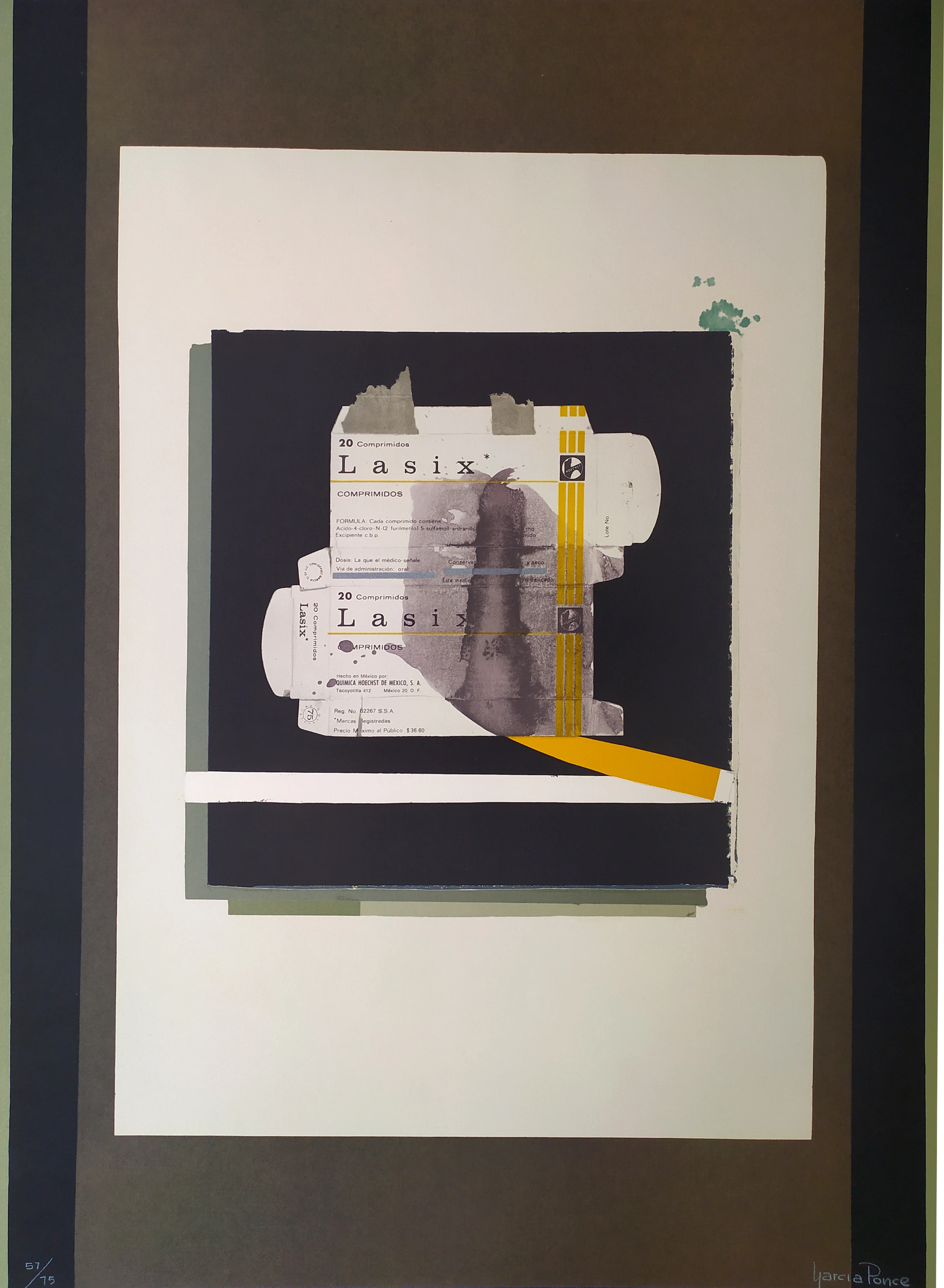 Fernando GARCIA PONCE - Composition 8, 1978 - Lithographie signée au crayon