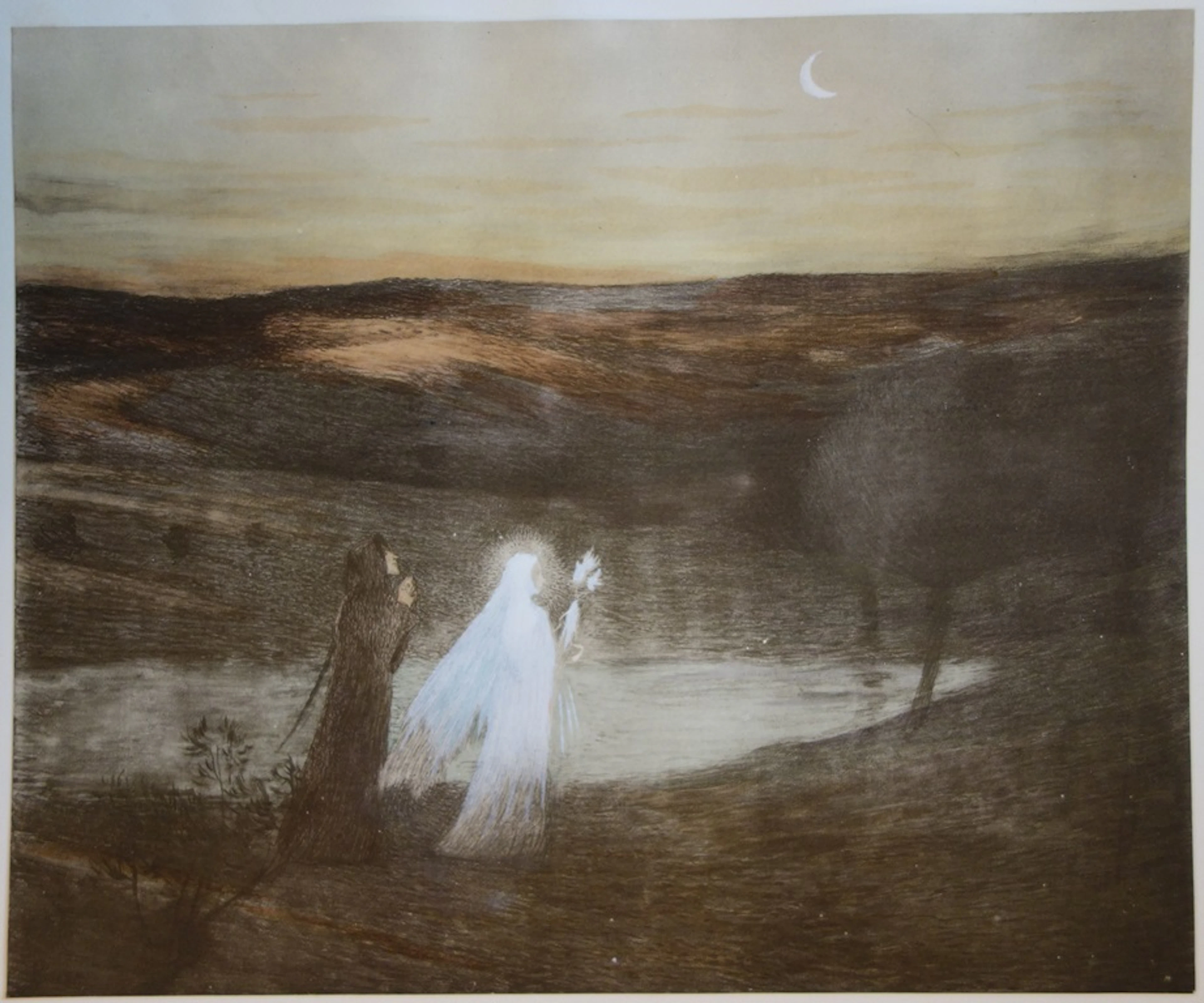 Henri MARTIN - Dante rencontre Béatrix - Lithographie originale signée