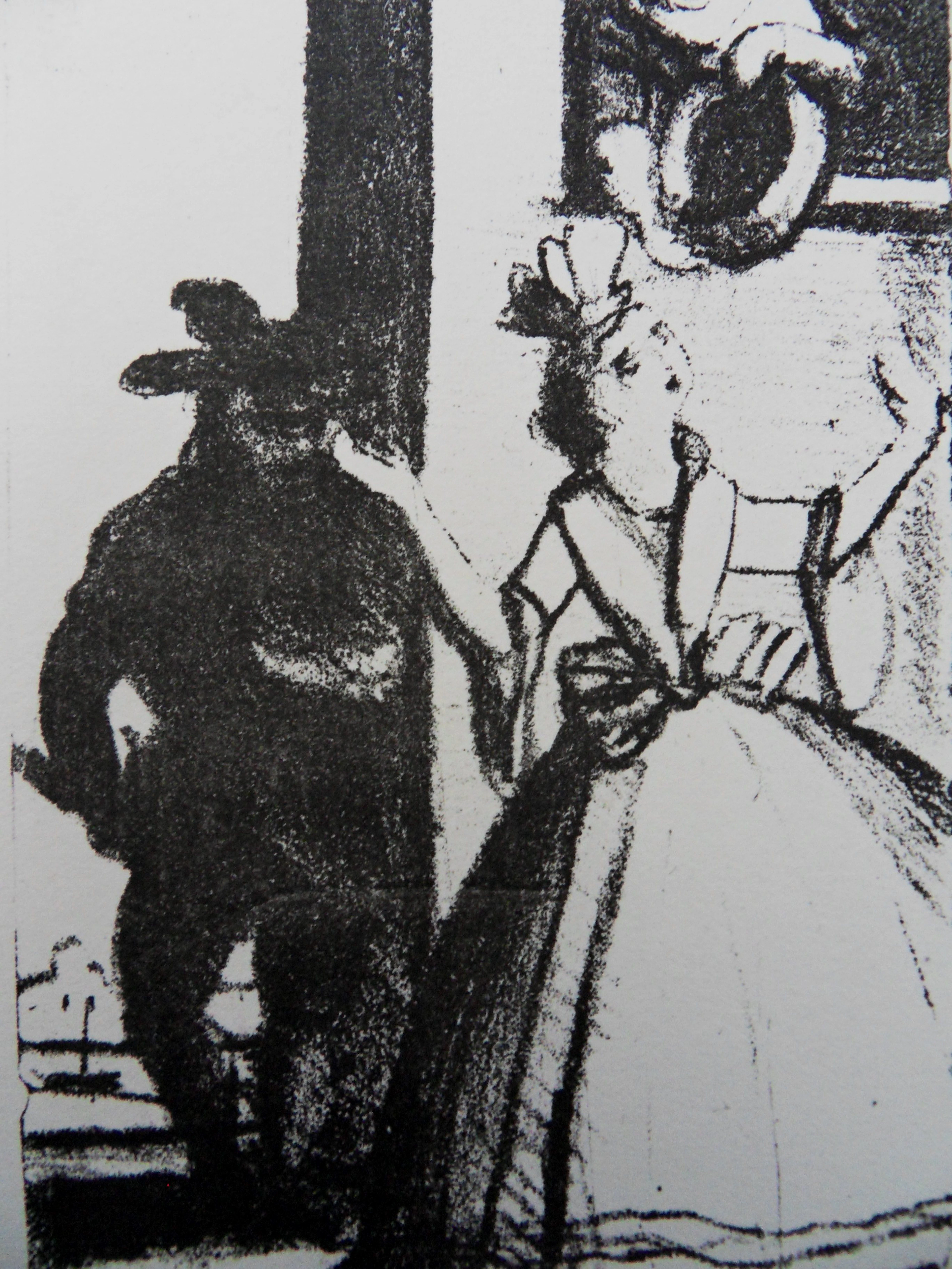 André DERAIN : Une femme s’exclamant - Lithographie originale signée