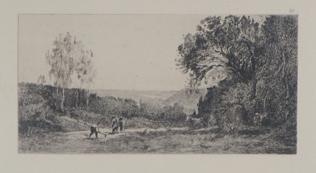 JB Camille COROT (d’après) - Hauteurs de Ville-d’Avray, 1873 - Gravure