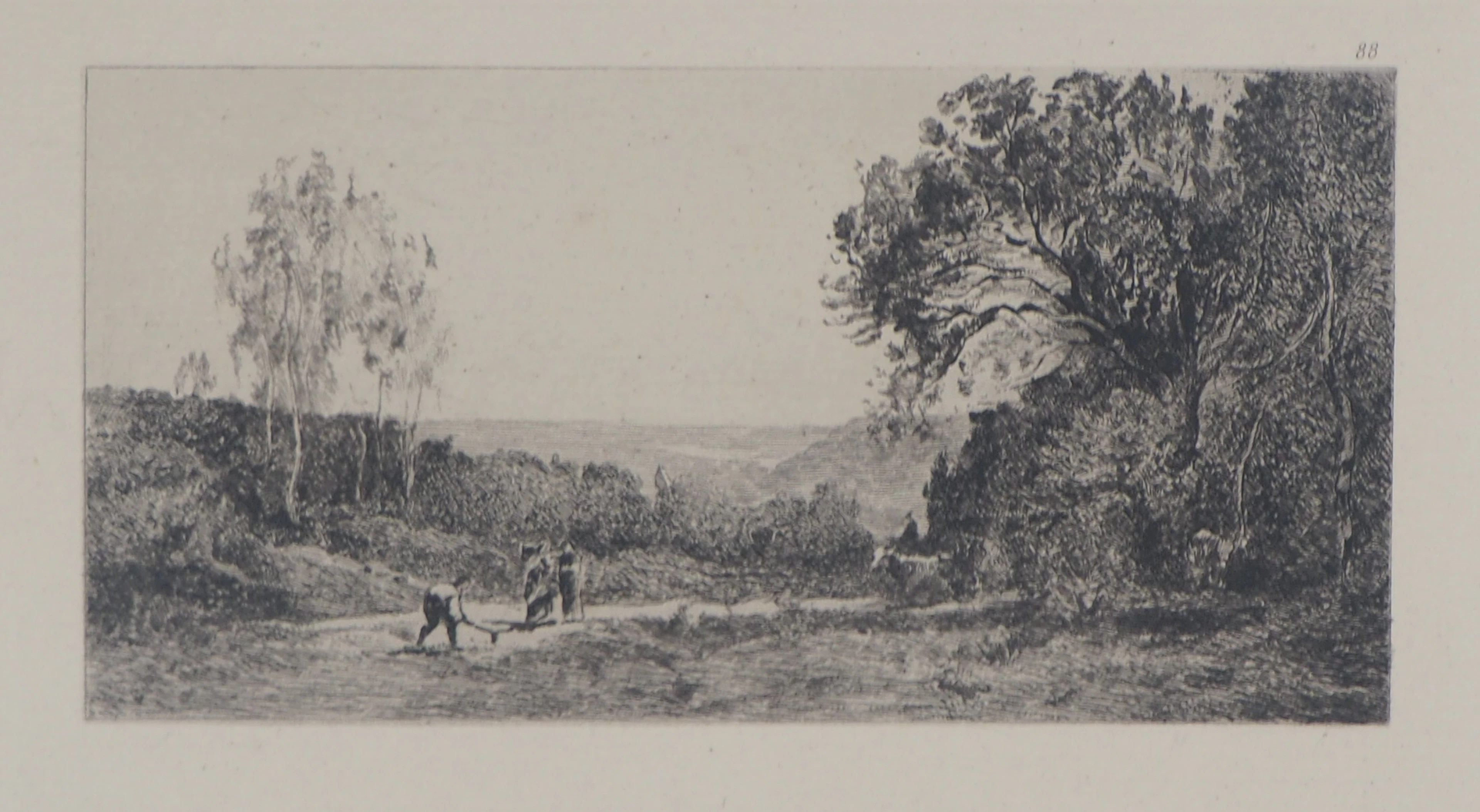 JB Camille COROT (d’après) - Hauteurs de Ville-d’Avray, 1873 - Gravure