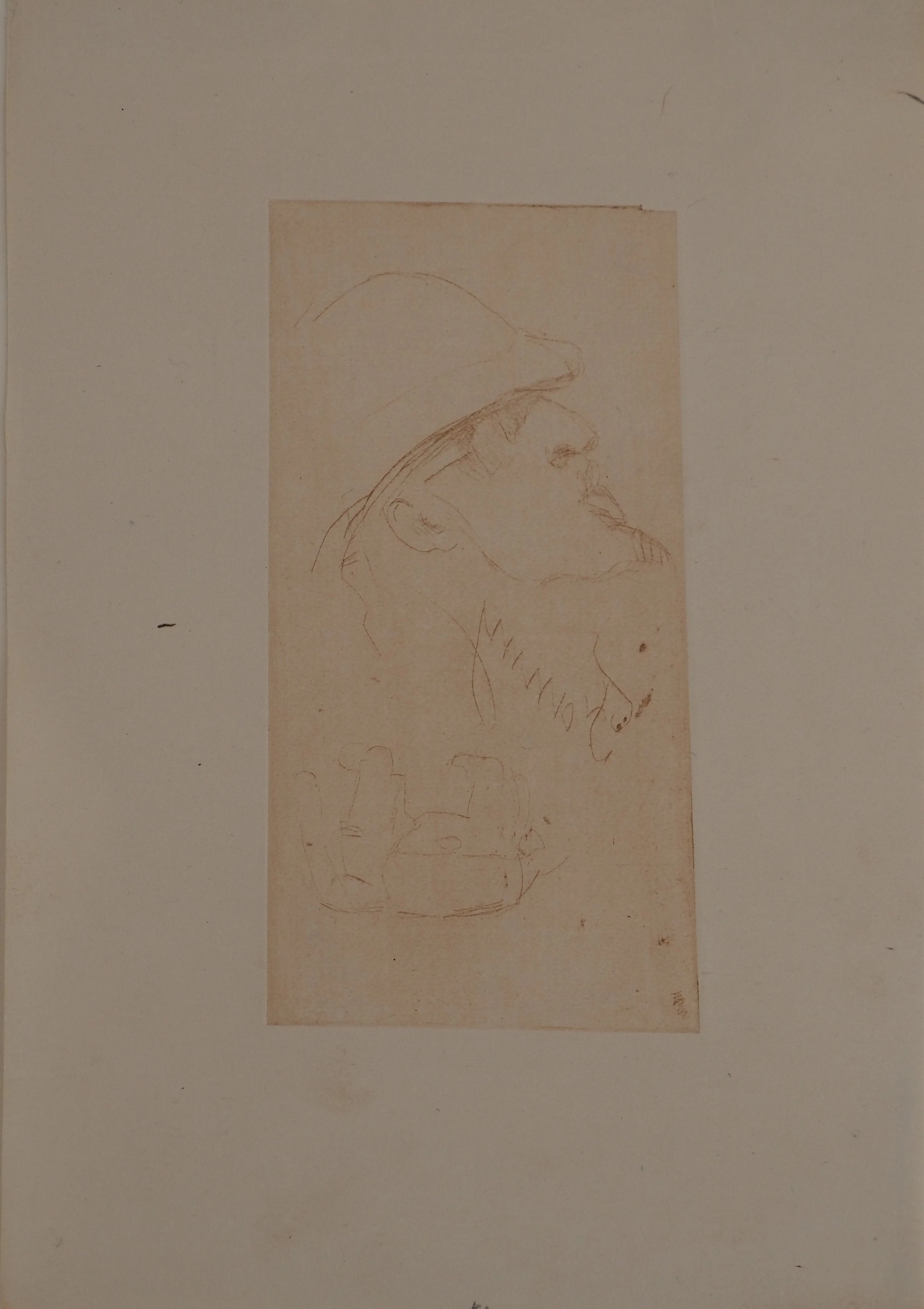 Henri de TOULOUSE LAUTREC : L’explorateur à l’éléphant, Gravure originale