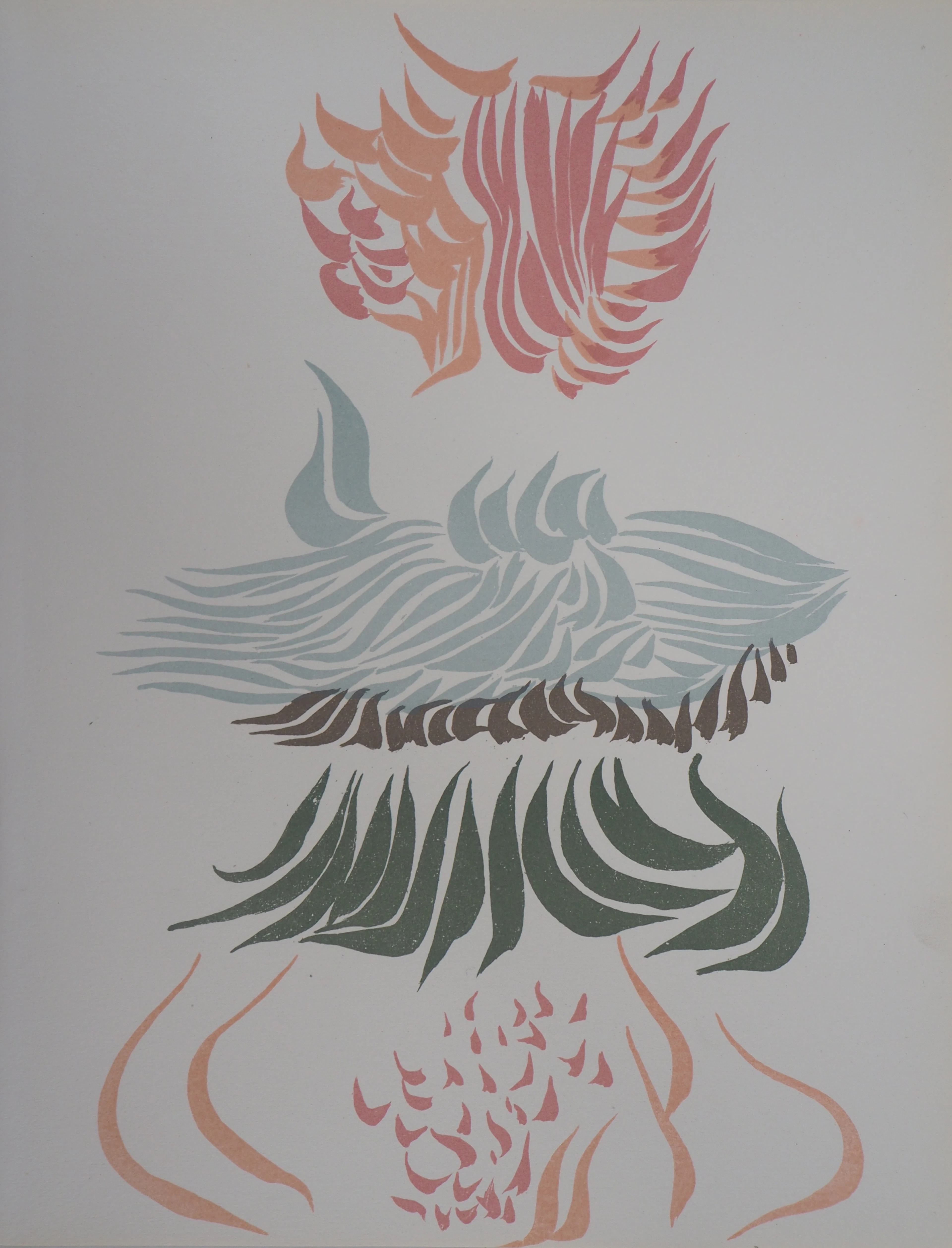 Jacques HEROLD : Composition florale - Lithographie originale