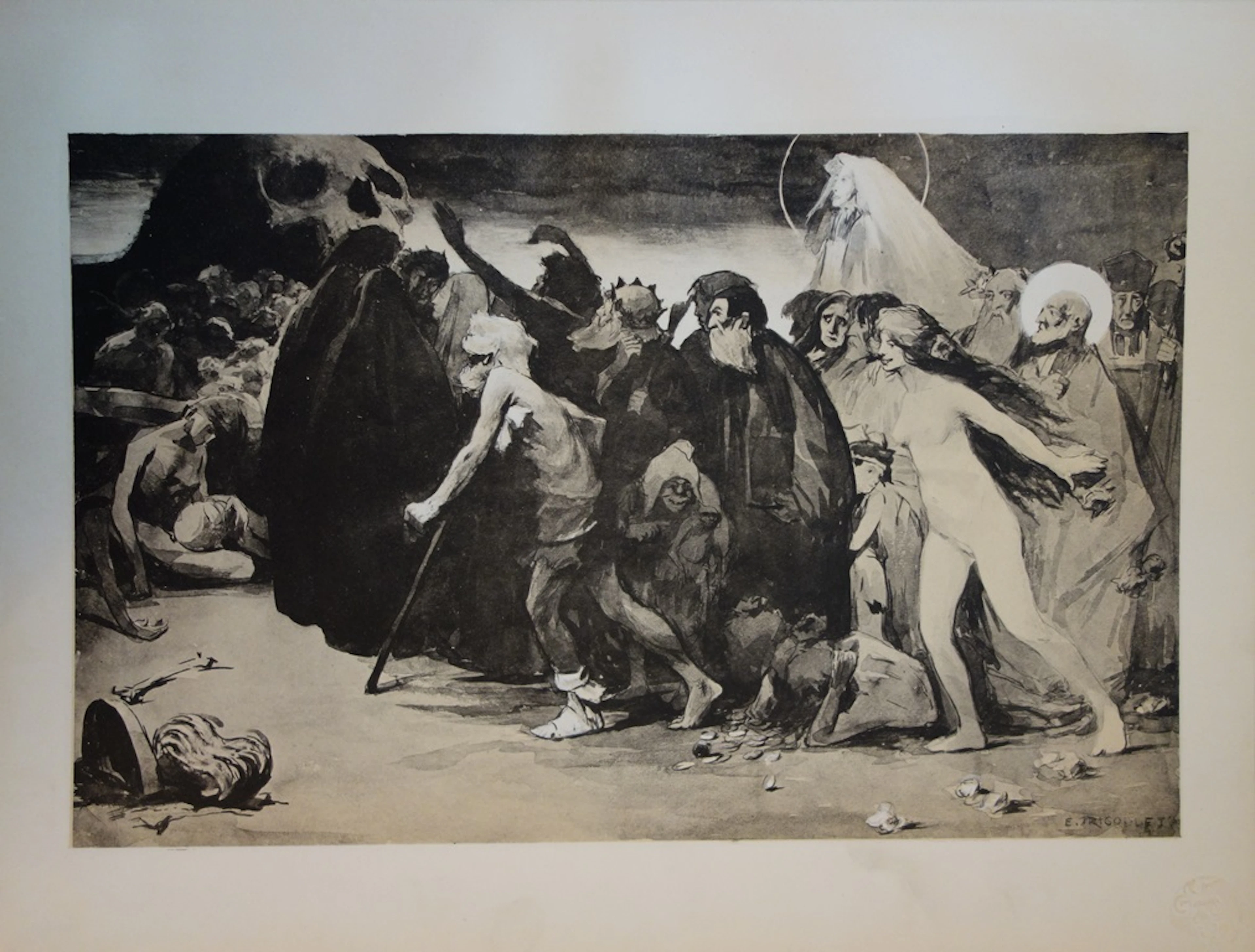 E. Trigoulet - Route des Enfers - Lithographie originale signée (1897)
