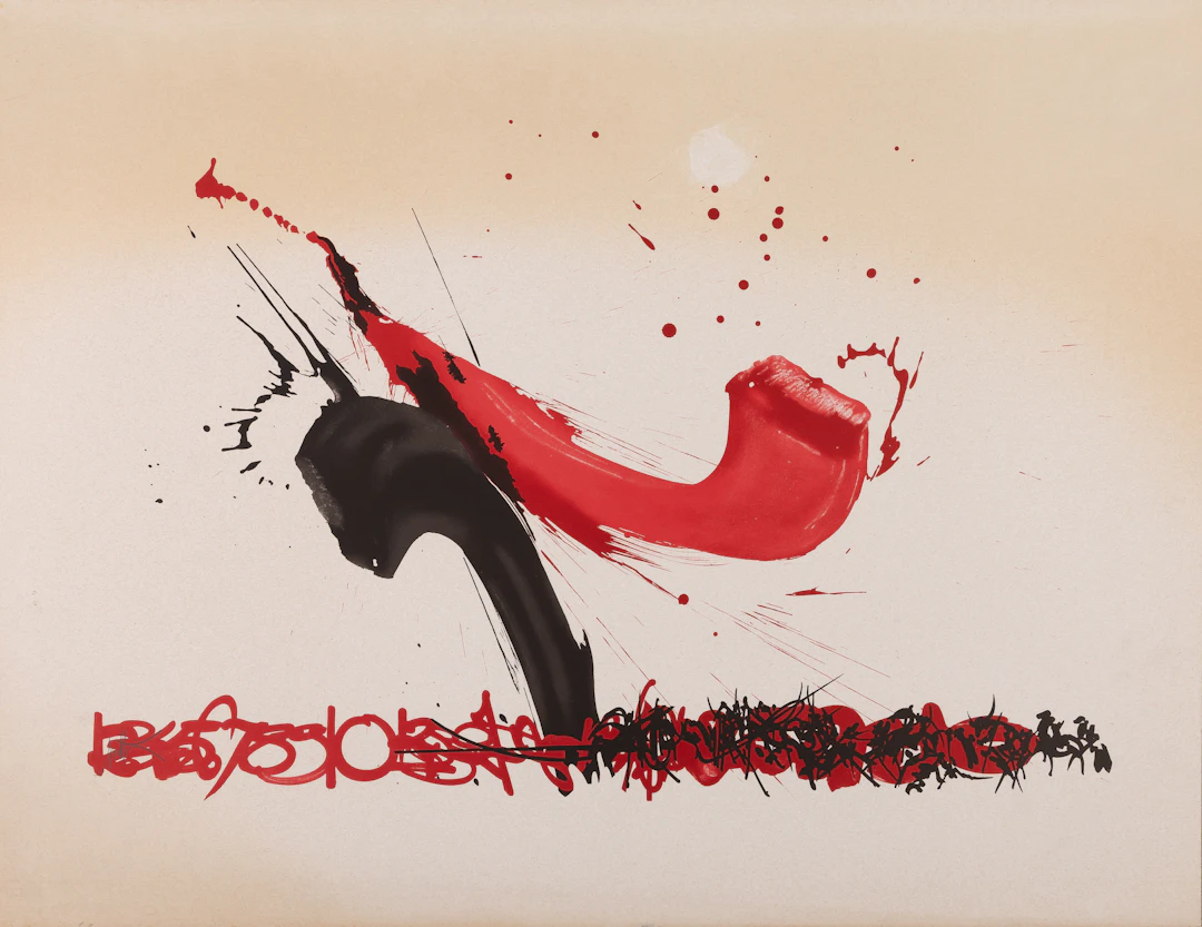 Raymond MORETTI : Les illuminations de Rimbaud en noir et rouge -