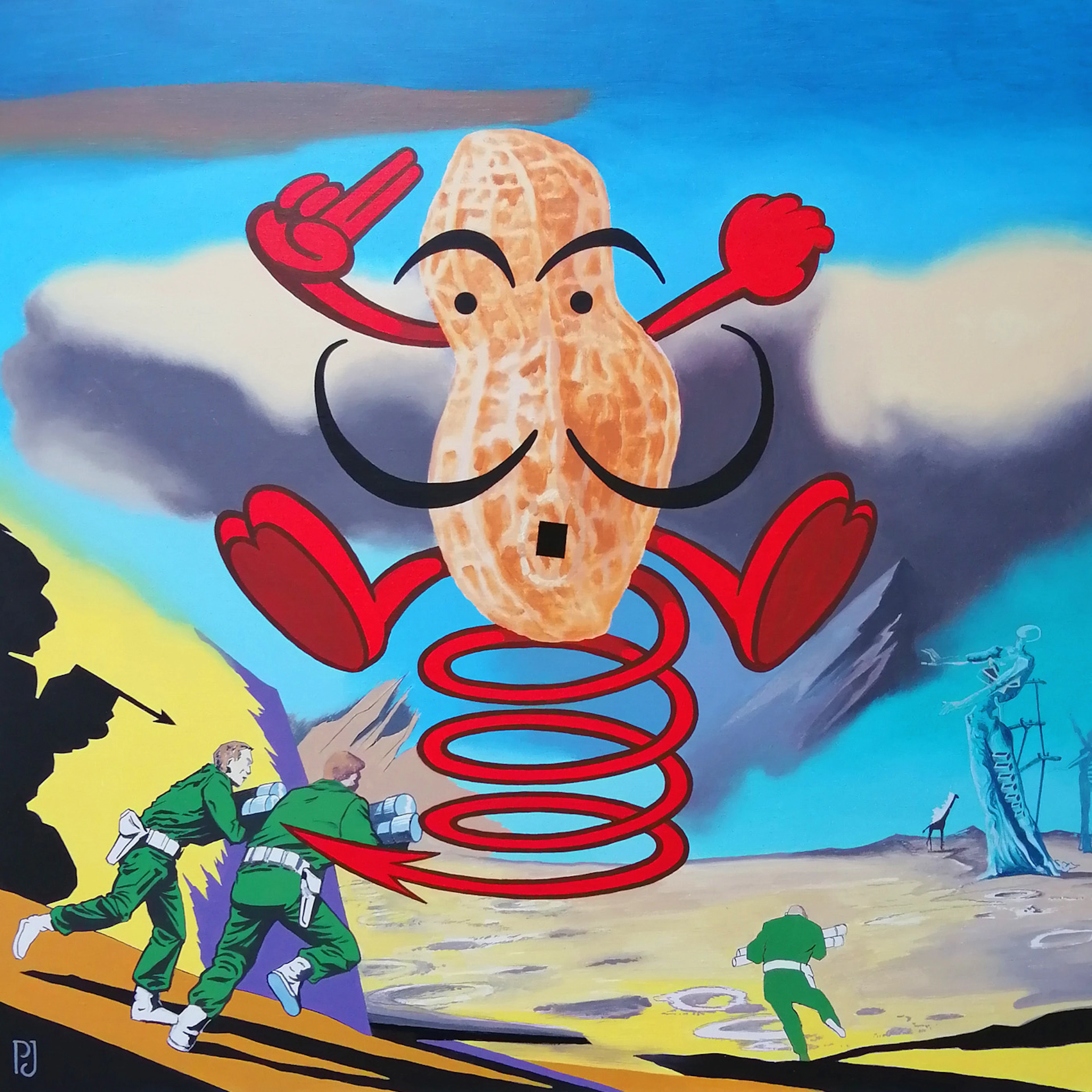 Pierre JACOB - Dali Pop Portrait, 2020 - Acyrlique sur bois