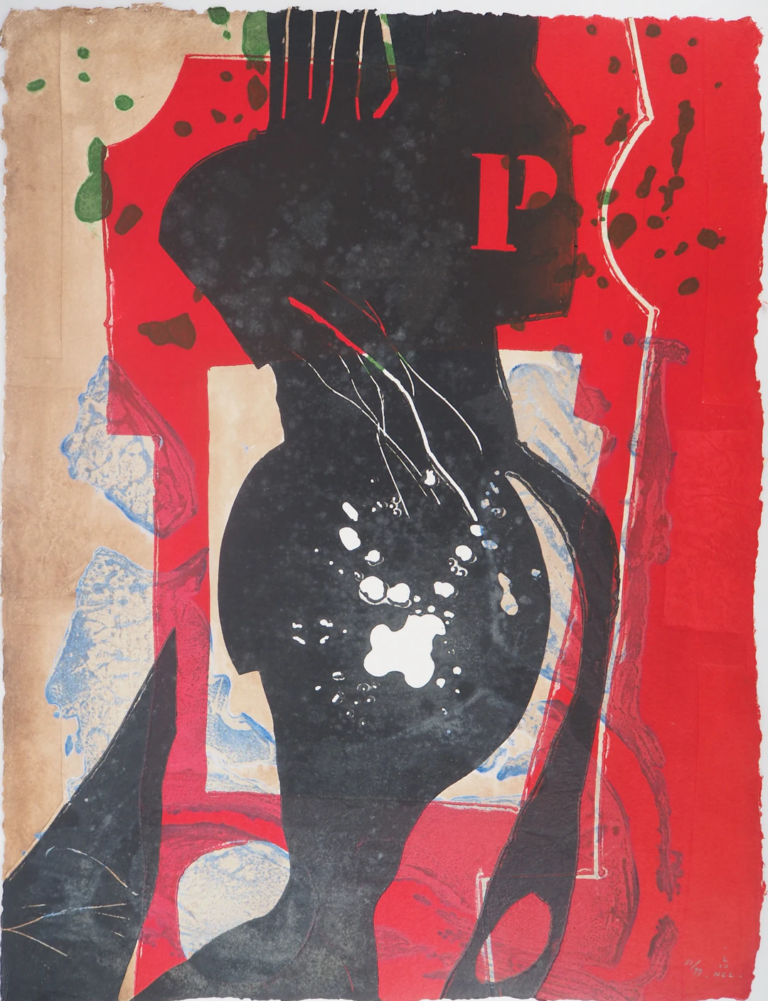 LIONEL : Rencontre des éléments - Gravure en carborundum signée