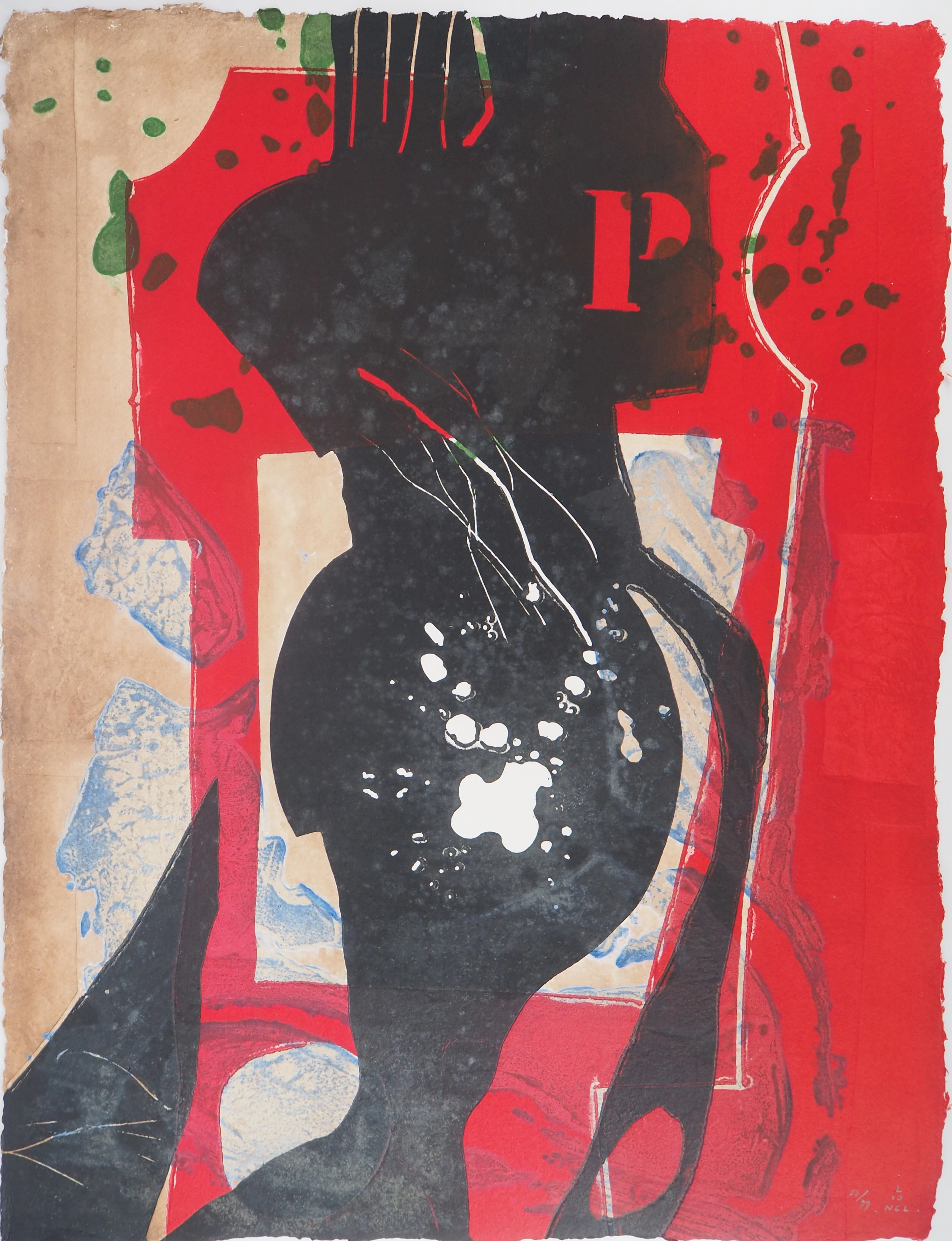 LIONEL : Rencontre des éléments - Gravure en carborundum signée