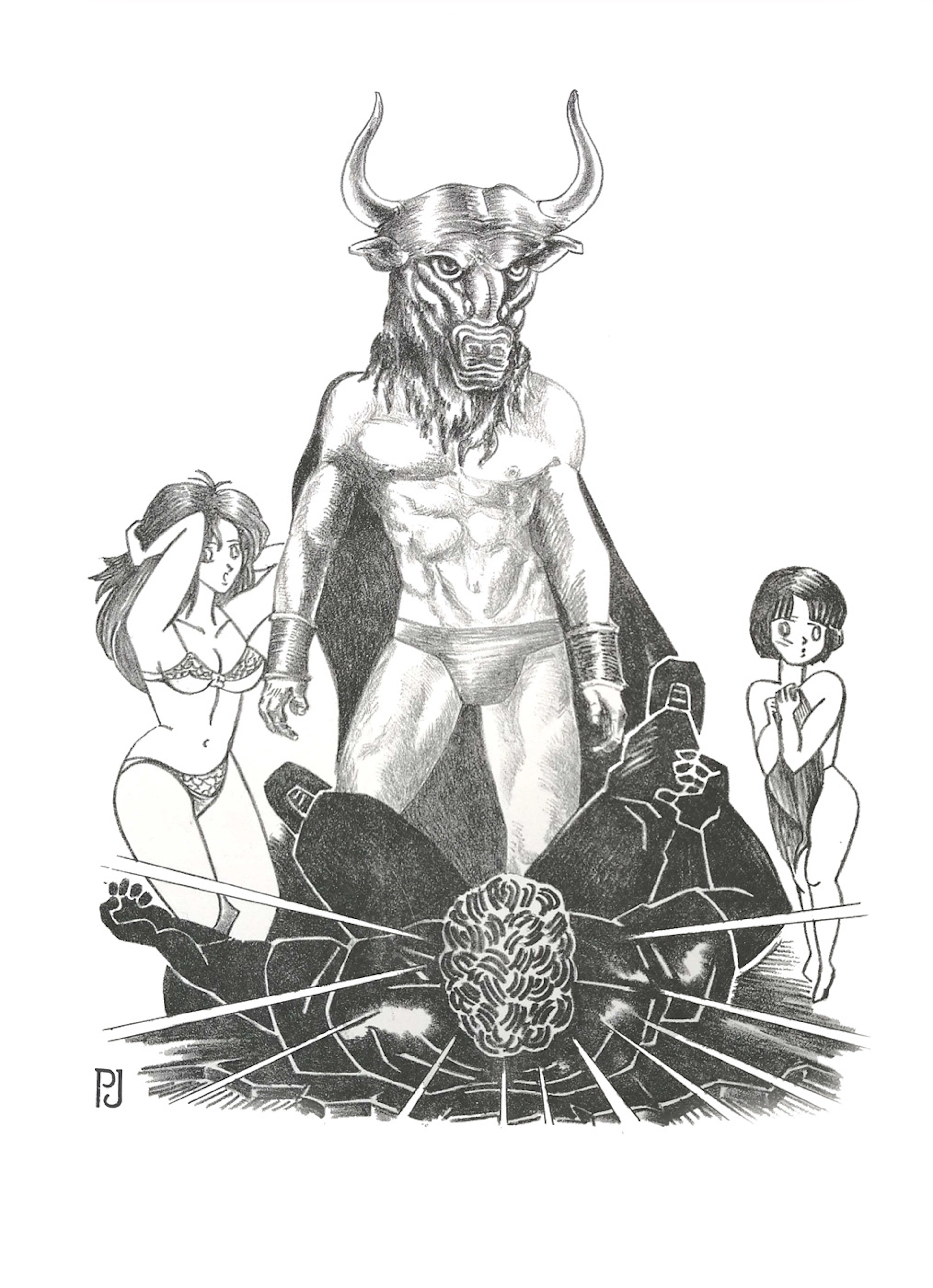 Pierre JACOB - Minotaure-Manga-C, 2021 - Lithographie signée au crayon