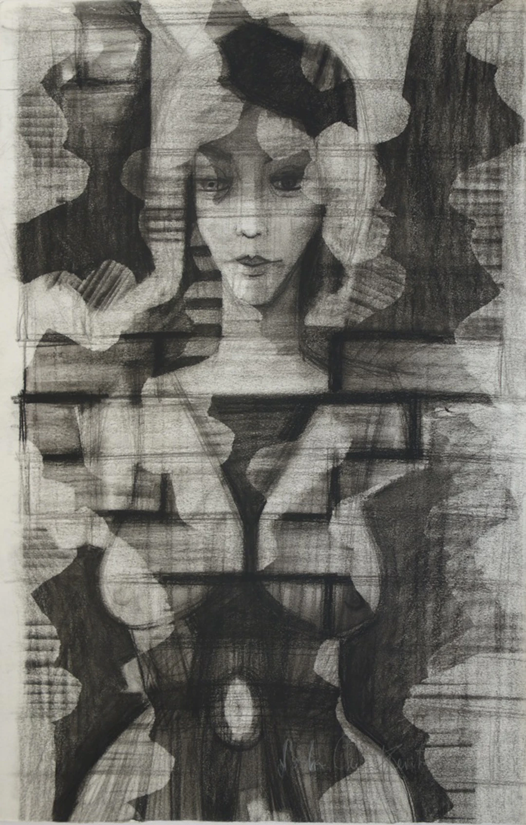 Sacha CHIMKEVITCH : Mystère et séduction féminines - Aquarelle originale signée