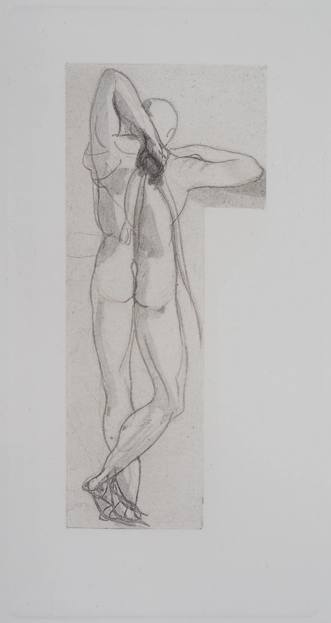 Auguste RODIN (d’après) : Ombre de guerrier - Gravure