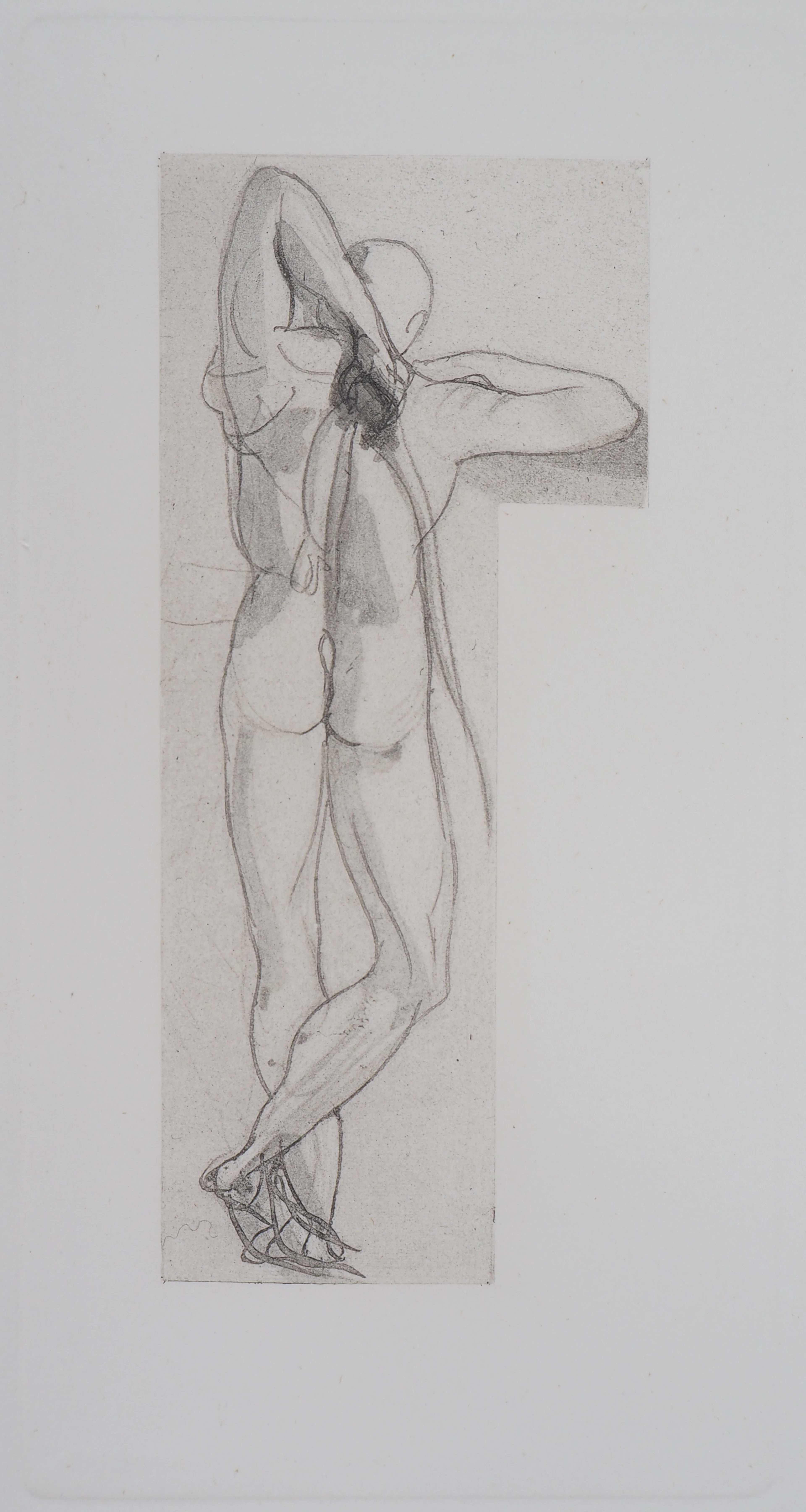 Auguste RODIN (d’après) : Ombre de guerrier - Gravure