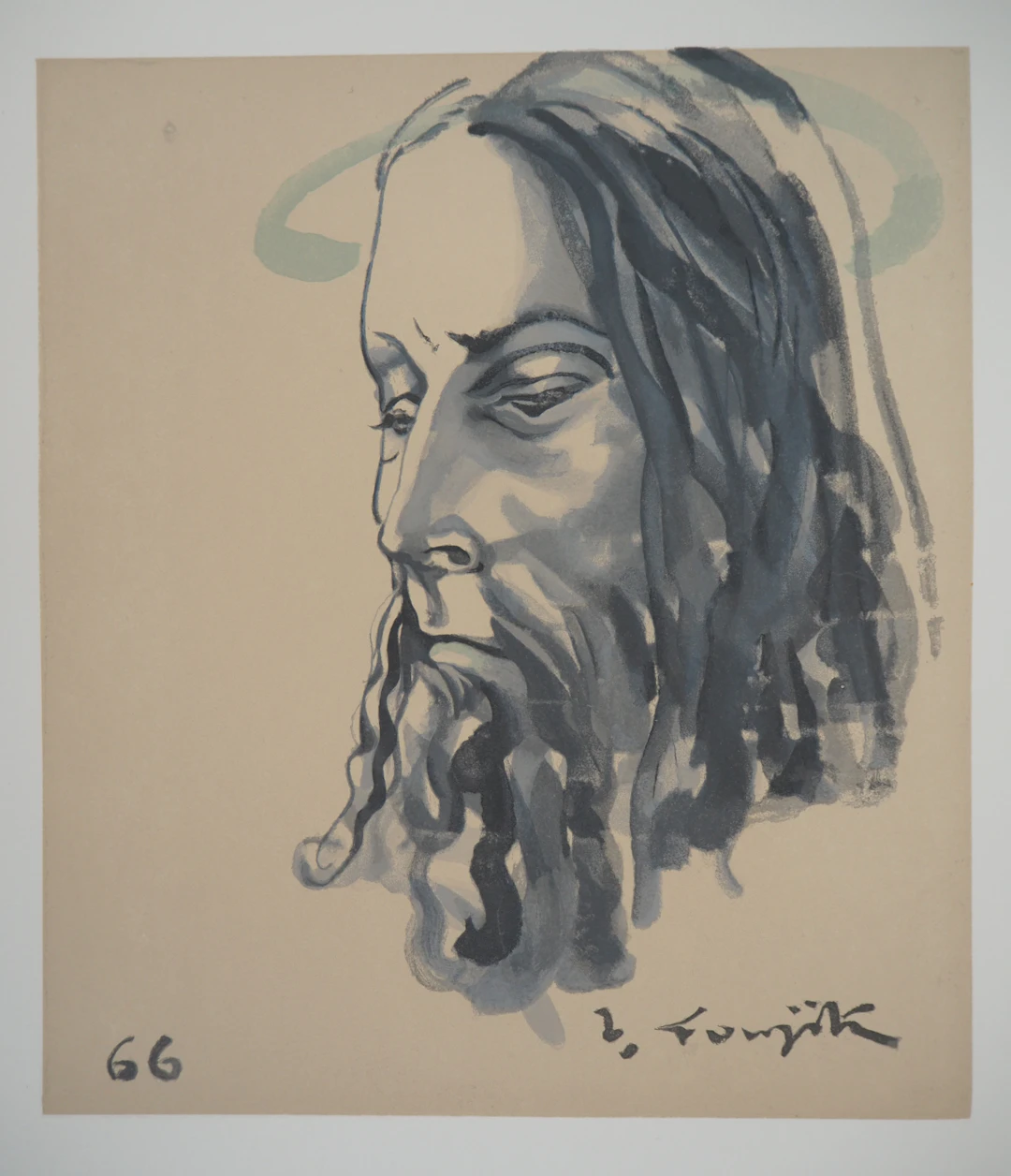 Tsuguharu FOUJITA - Le Christ, 1966 - Gravure signée dans la planche