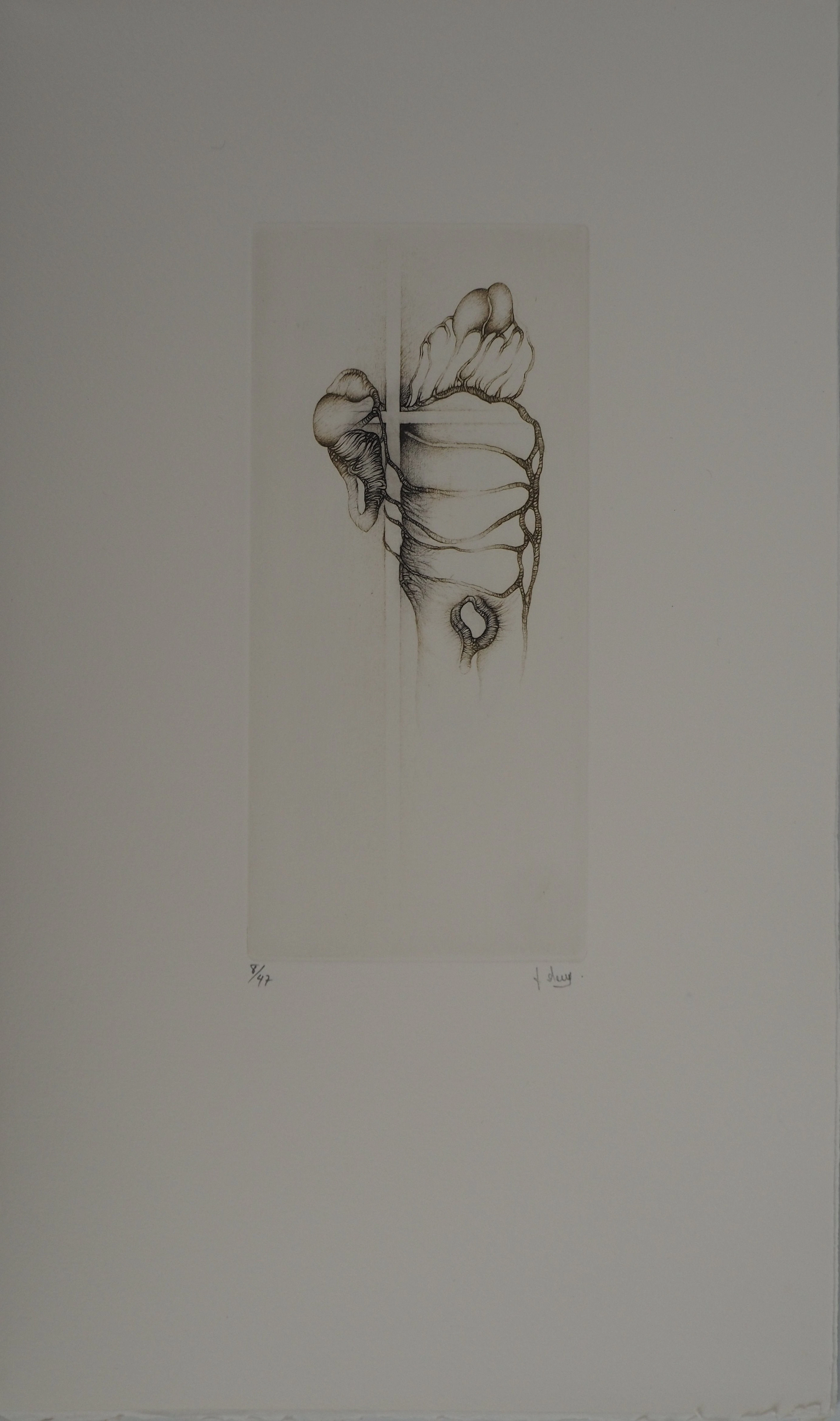 Fred DEUX : Liane, Gravure originale signée
