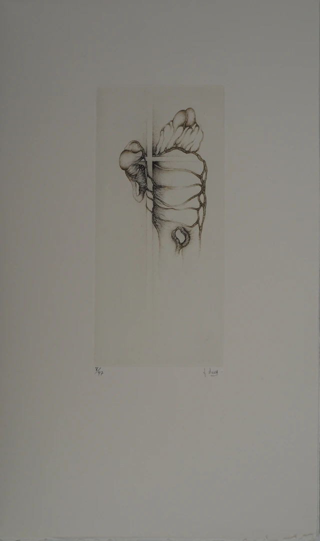 Fred DEUX : Liane, Gravure originale signée