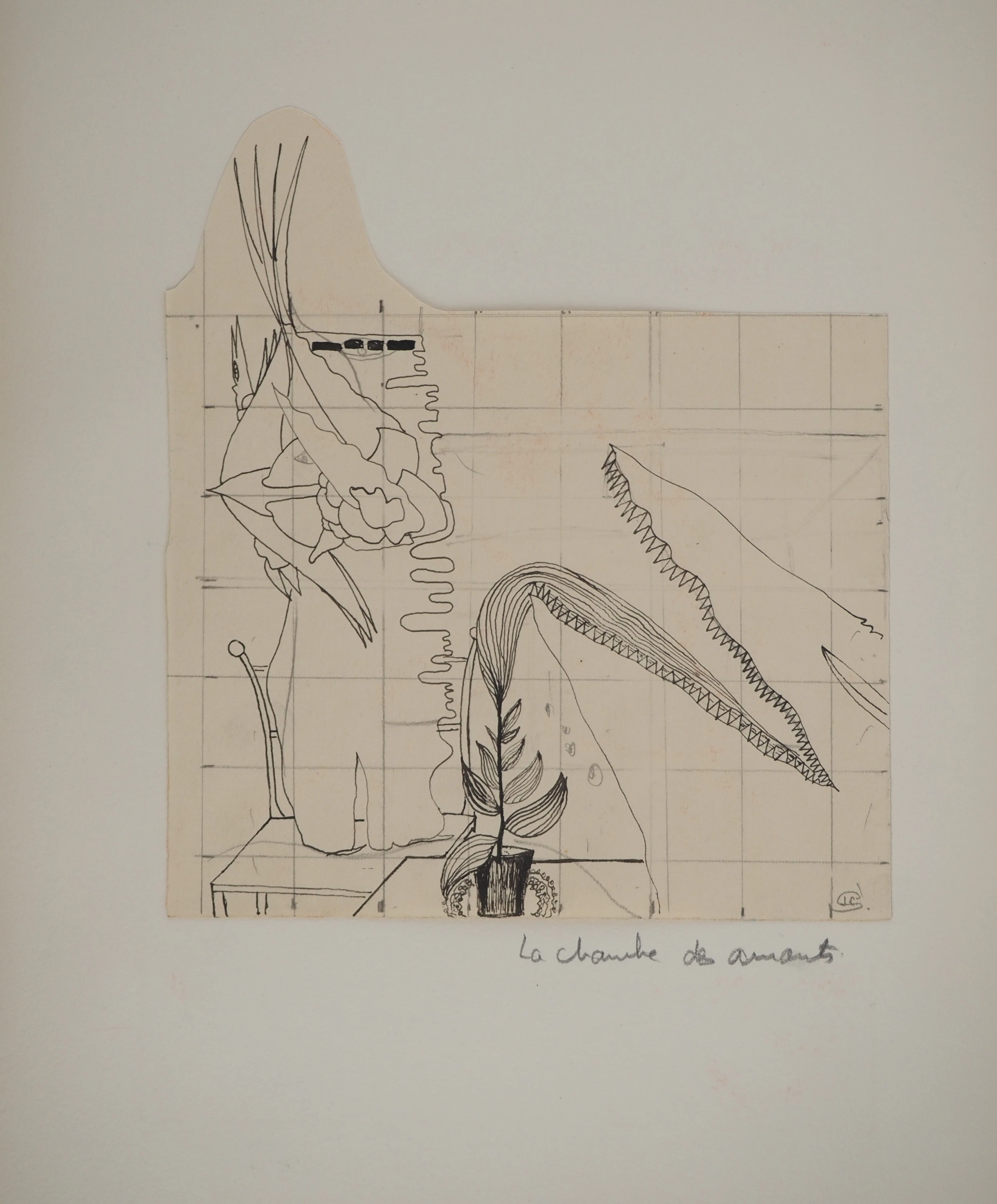 Jean-Claude SILBERMANN : Enseignes sournoises, L’animal marin, Dessin