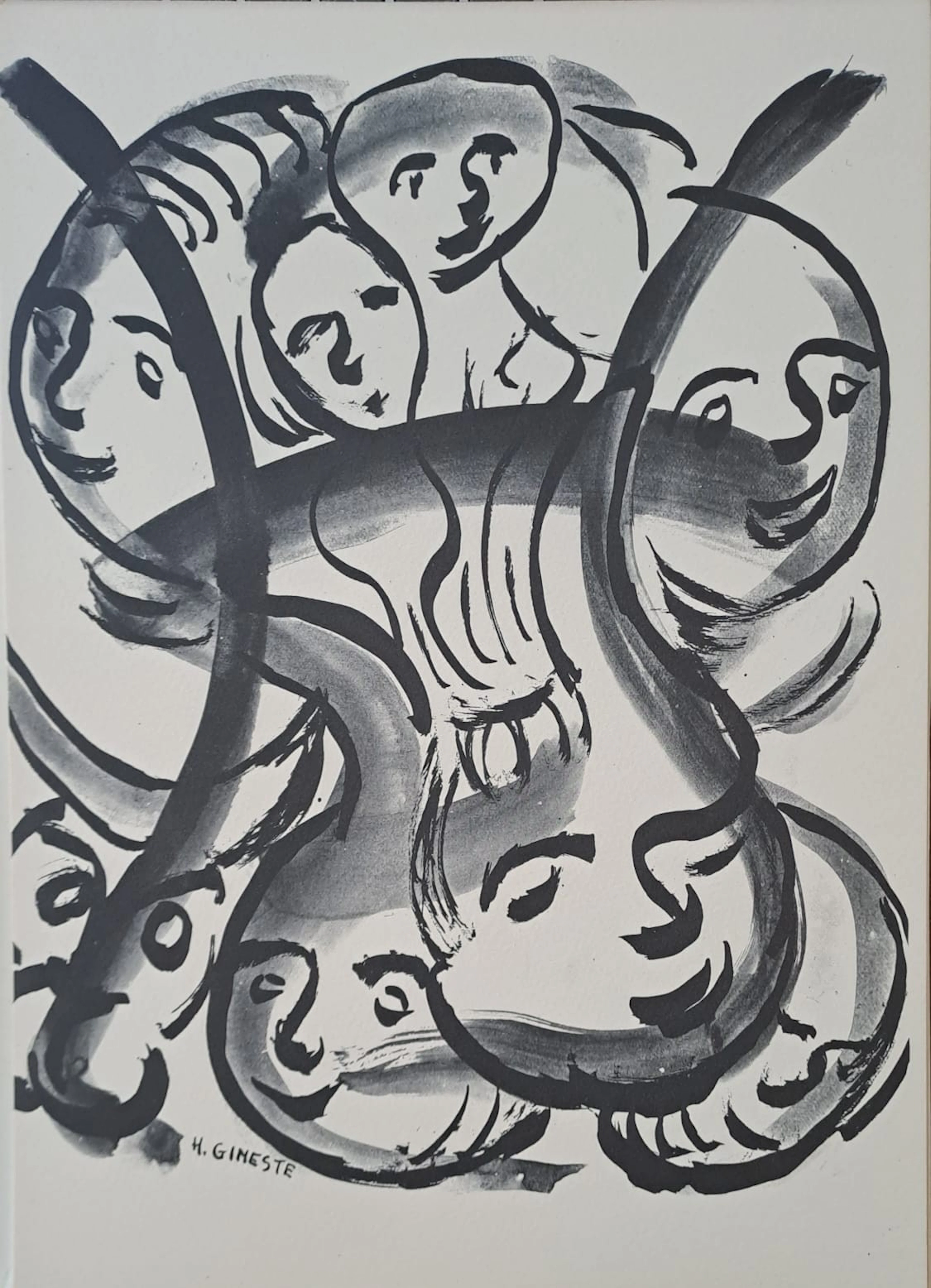 Henri Gineste - Créatures merveilleuses 4 - Lithographie signée