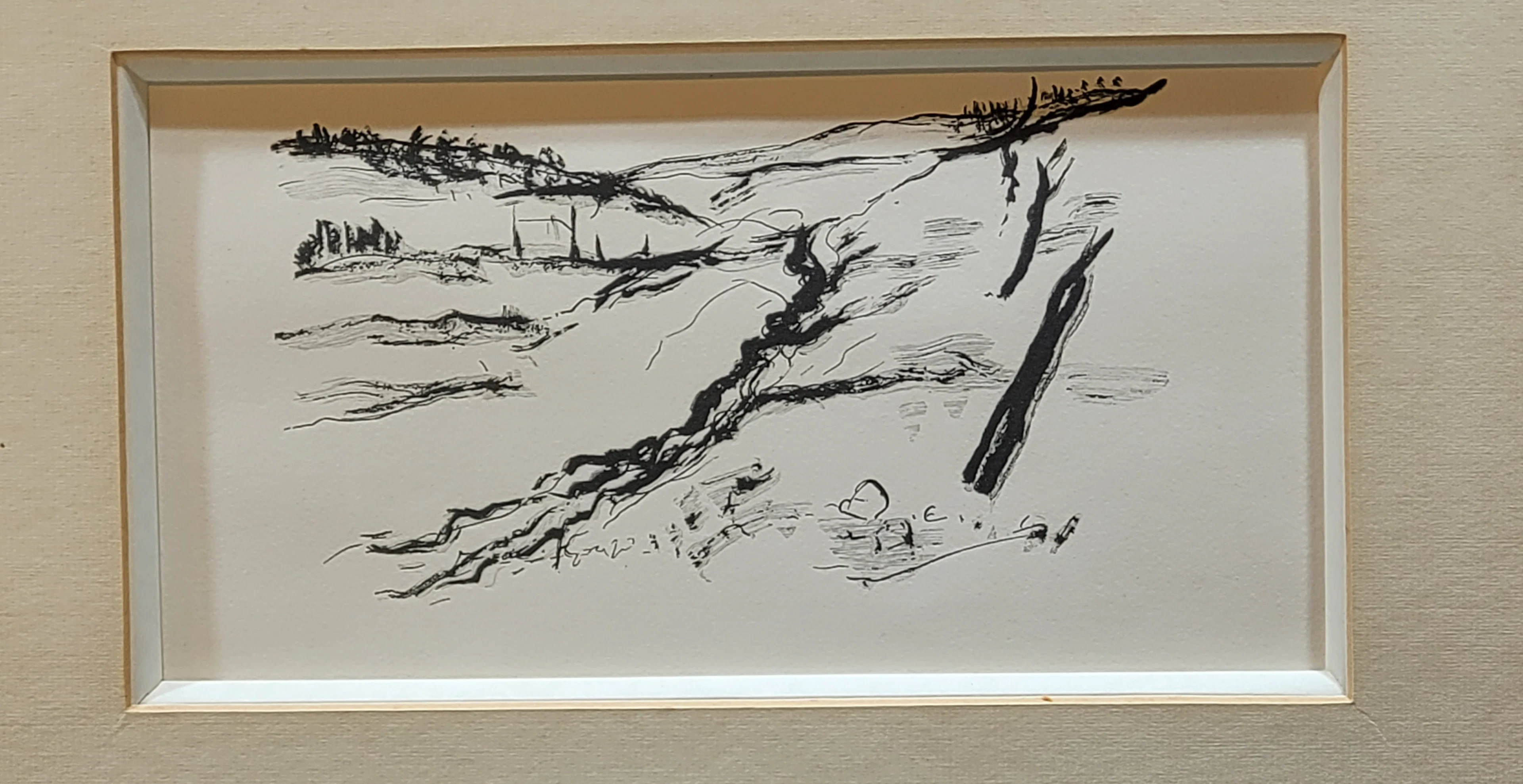 André DUNOYER DE SEGONZAC - Composition: Les Croix de Bois, 1964 - Gravure