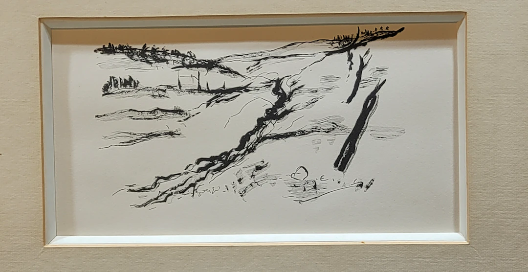 André DUNOYER DE SEGONZAC - Composition: Les Croix de Bois, 1964 - Gravure