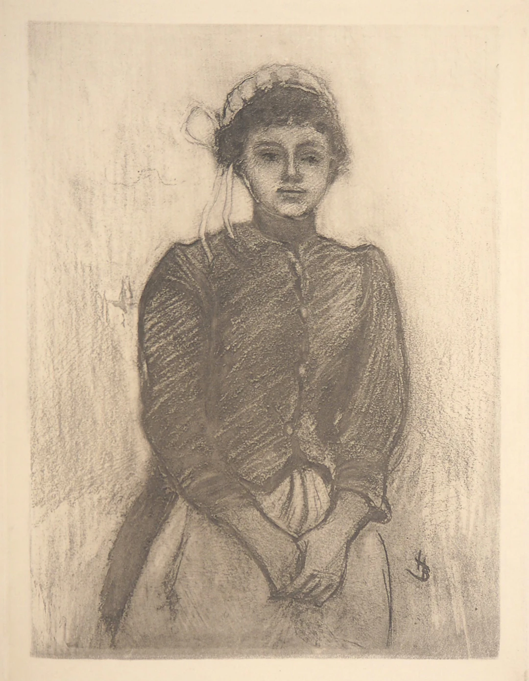 Henri BOUTET : Bretagne : Portrait de femme cancalaise - Gravure originale