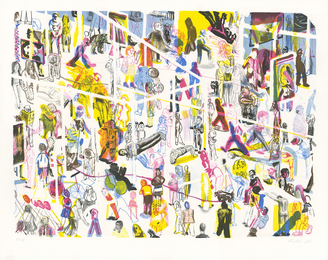 Yann KEBBI - Sans Titre, 2018 - Lithographie signée et numérotée