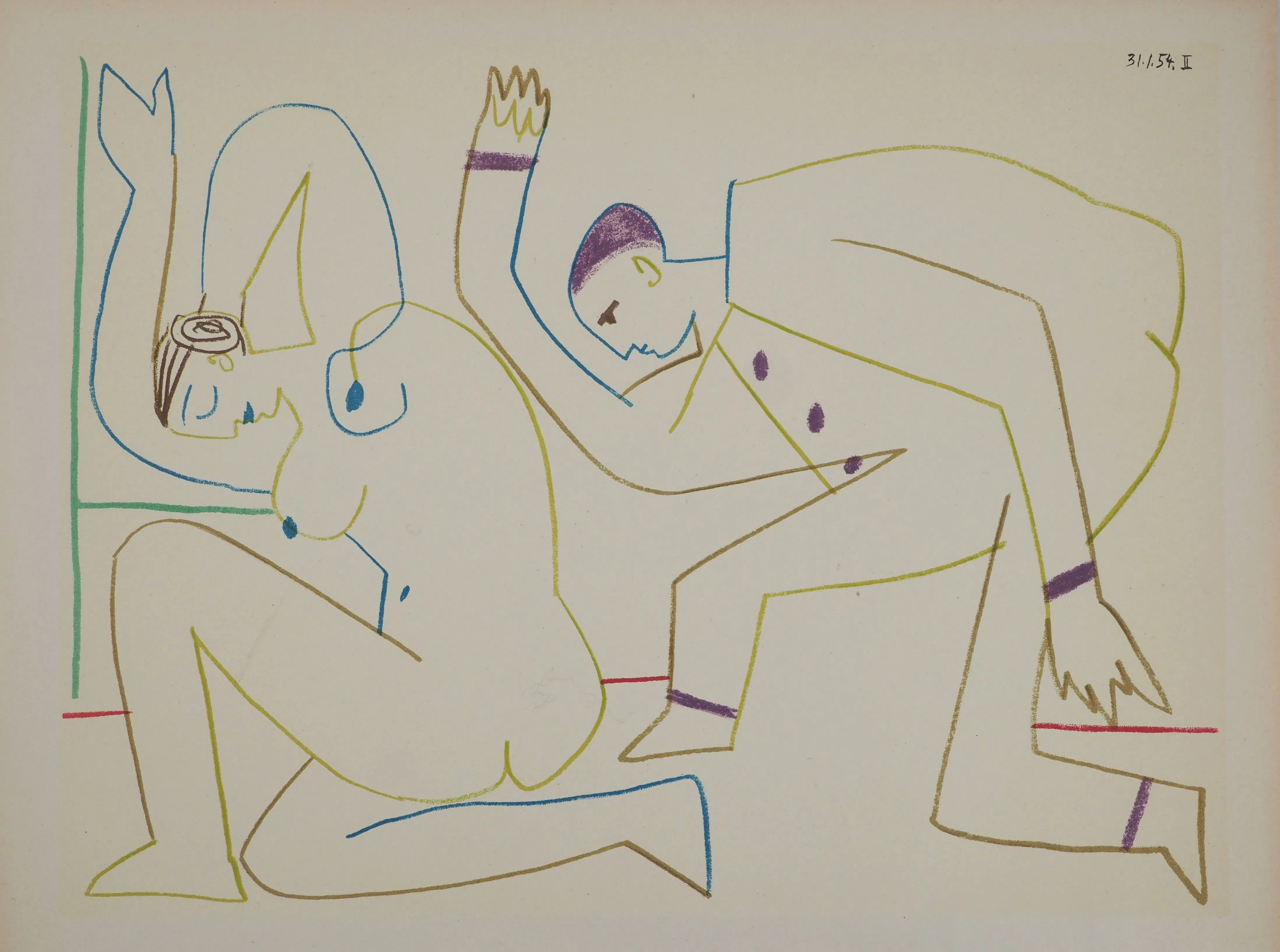 Pablo PICASSO : La révérence, Lithographie