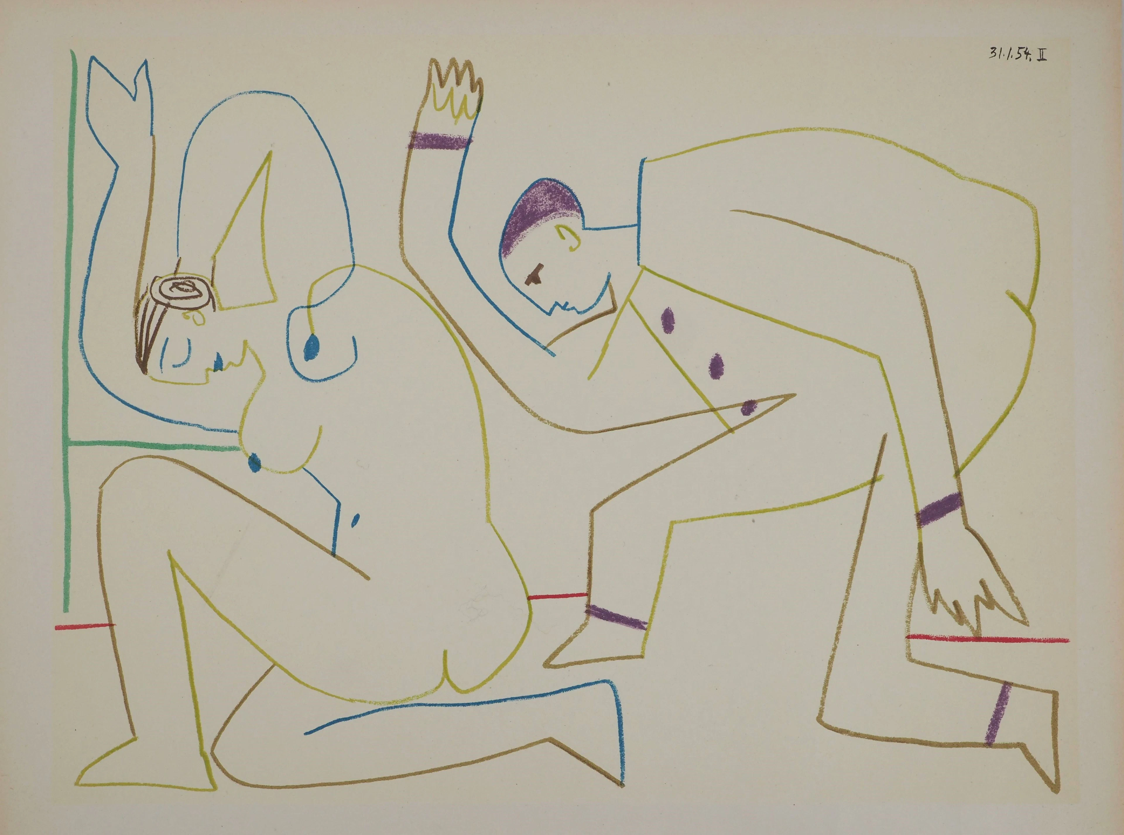 Pablo PICASSO : La révérence, Lithographie