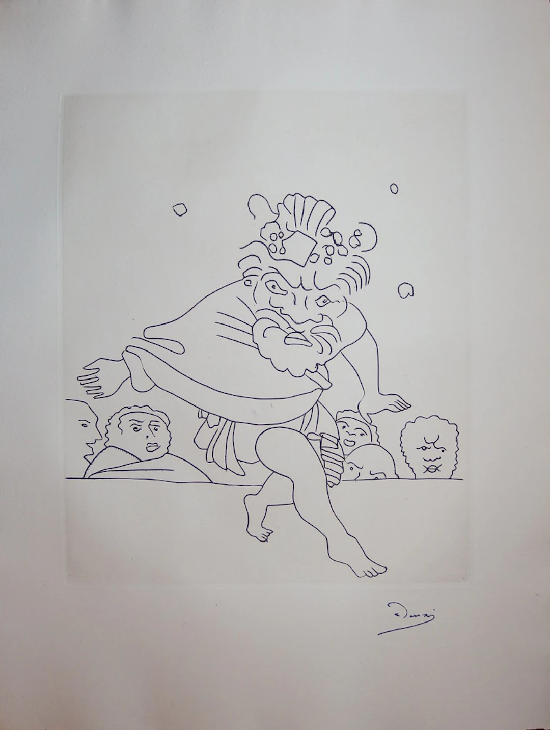 André DERAIN - Le Fou, 1951 - Gravure originale signée