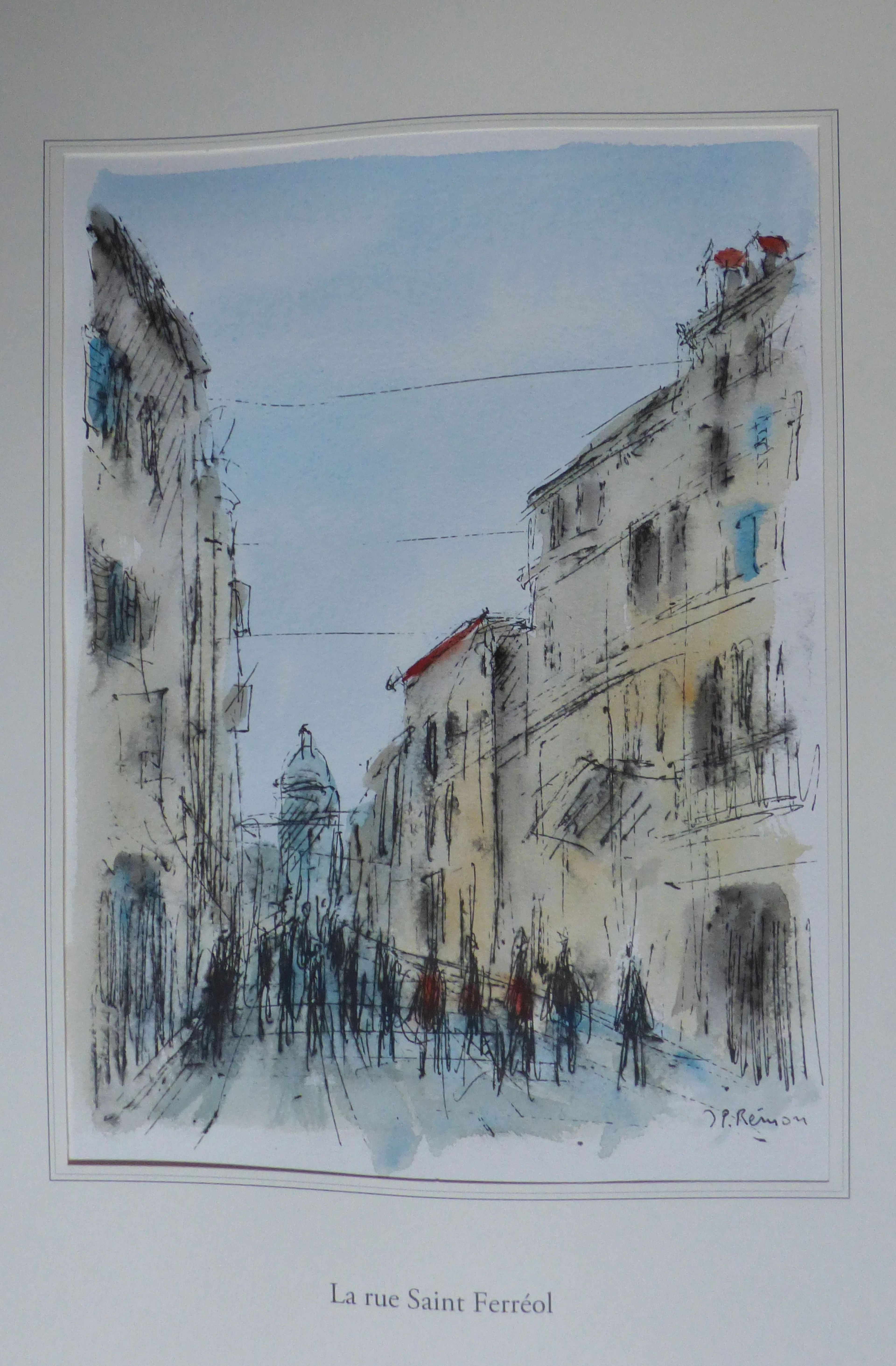 Jean Pierre REMON - La rue Saint-Ferréol, 2010 - Aquarelle signée