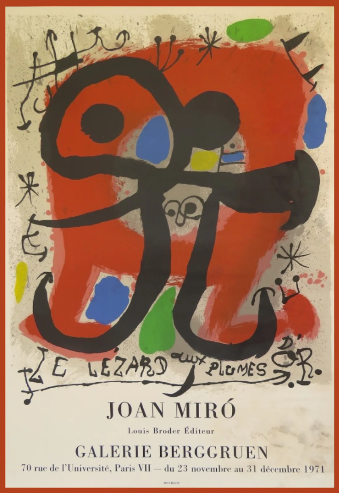 Joan MIRO - Affiche originale d’exposition - Galerie Berggruen - 1971