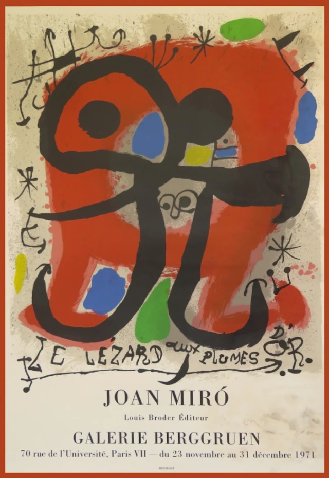 Joan MIRO - Affiche originale d’exposition - Galerie Berggruen - 1971