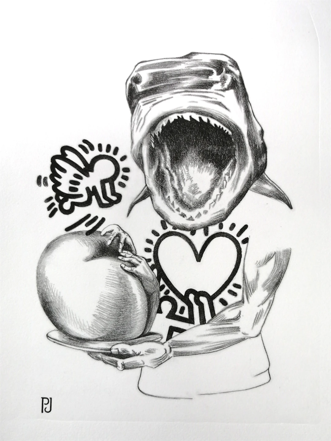 Pierre JACOB - JAWS A - 2022, épreuve Lithographique