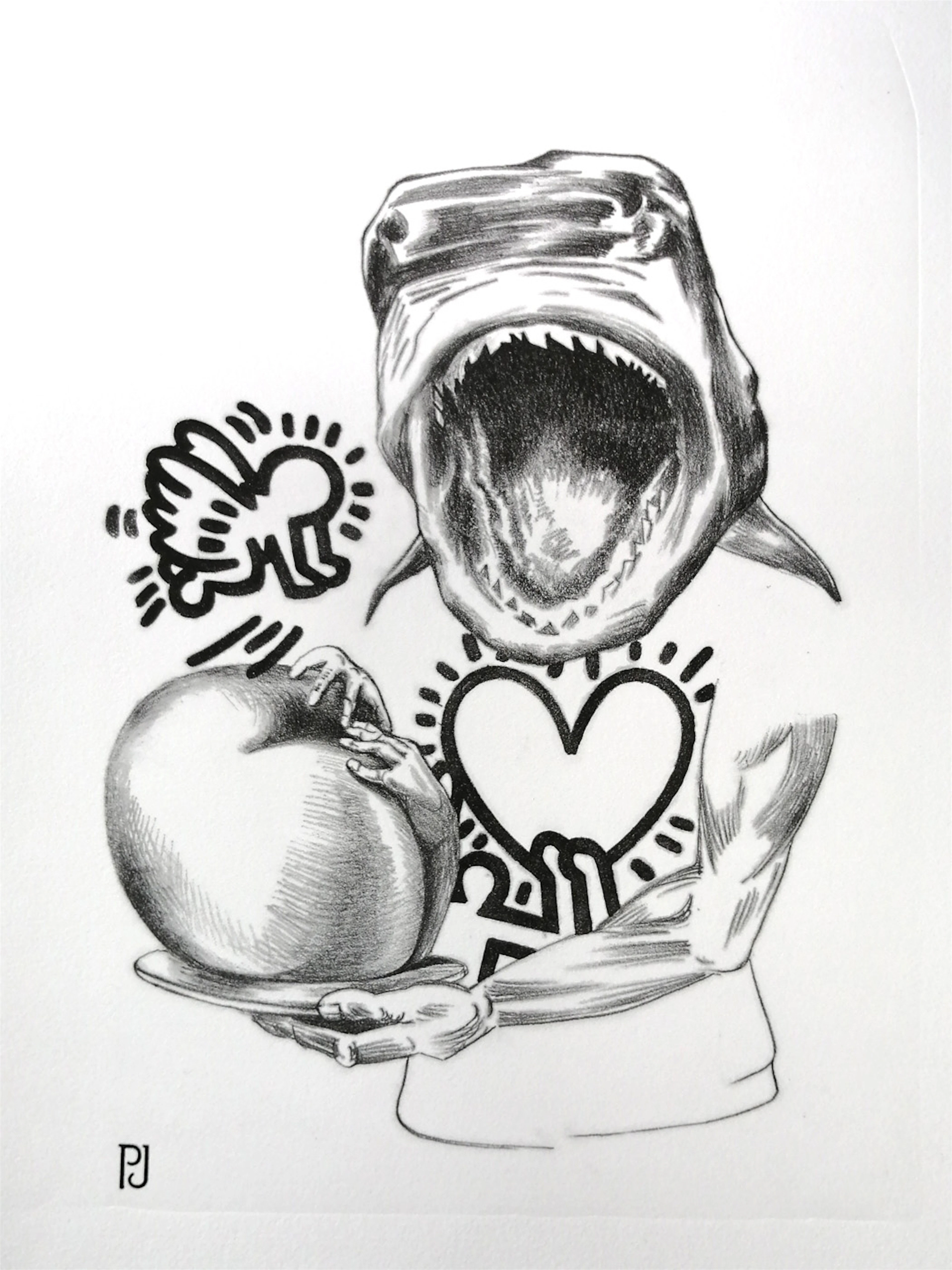 Pierre JACOB - JAWS A - 2022, épreuve Lithographique