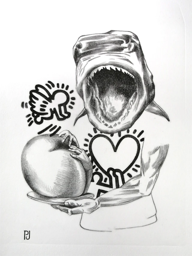 Pierre JACOB - JAWS A - 2022, épreuve Lithographique